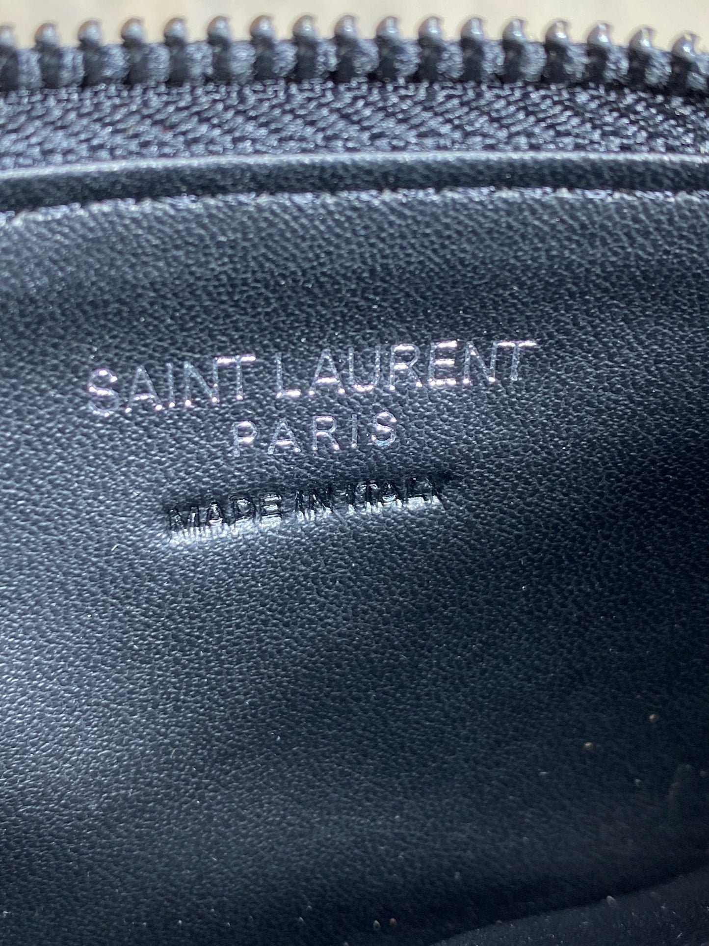 YSL Zip Coin Case With Card Full Black Caviar Cowhide GHW mysite
