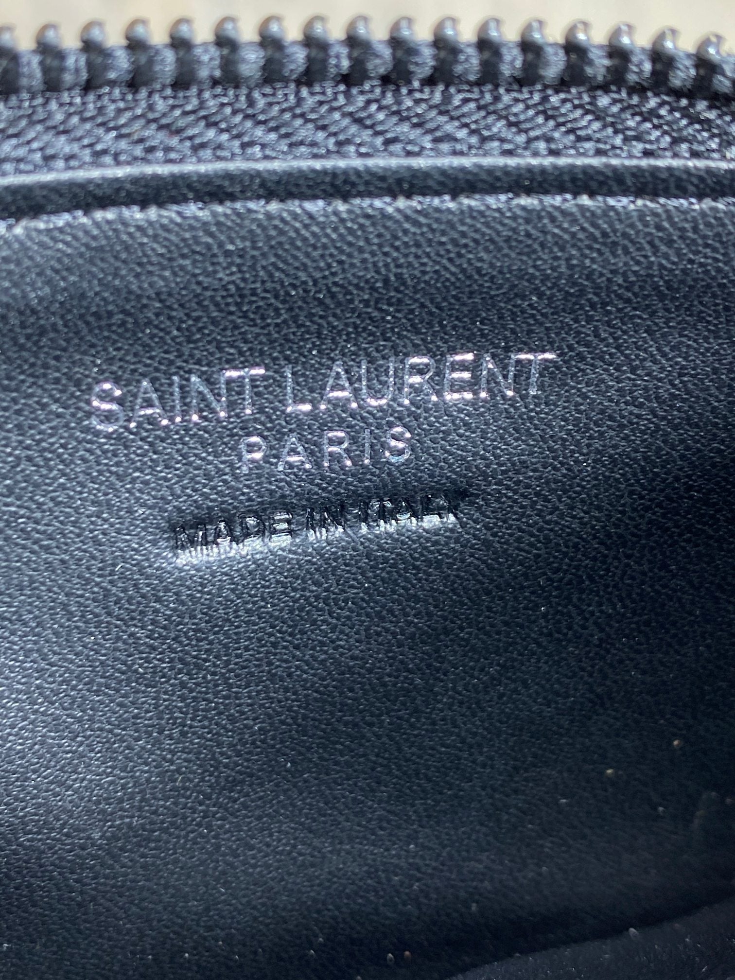 YSL Zip Coin Case With Card Full Black Caviar Cowhide GHW mysite