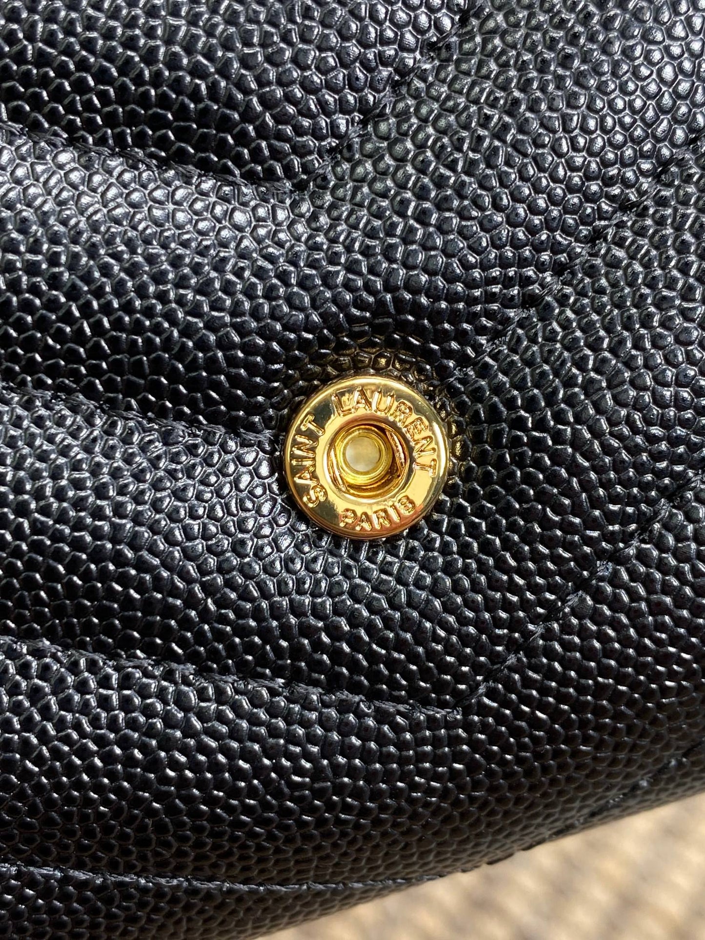 YSL Cassandre Envelope Flap Wallet Black Caviar Cowhide GHW mysite