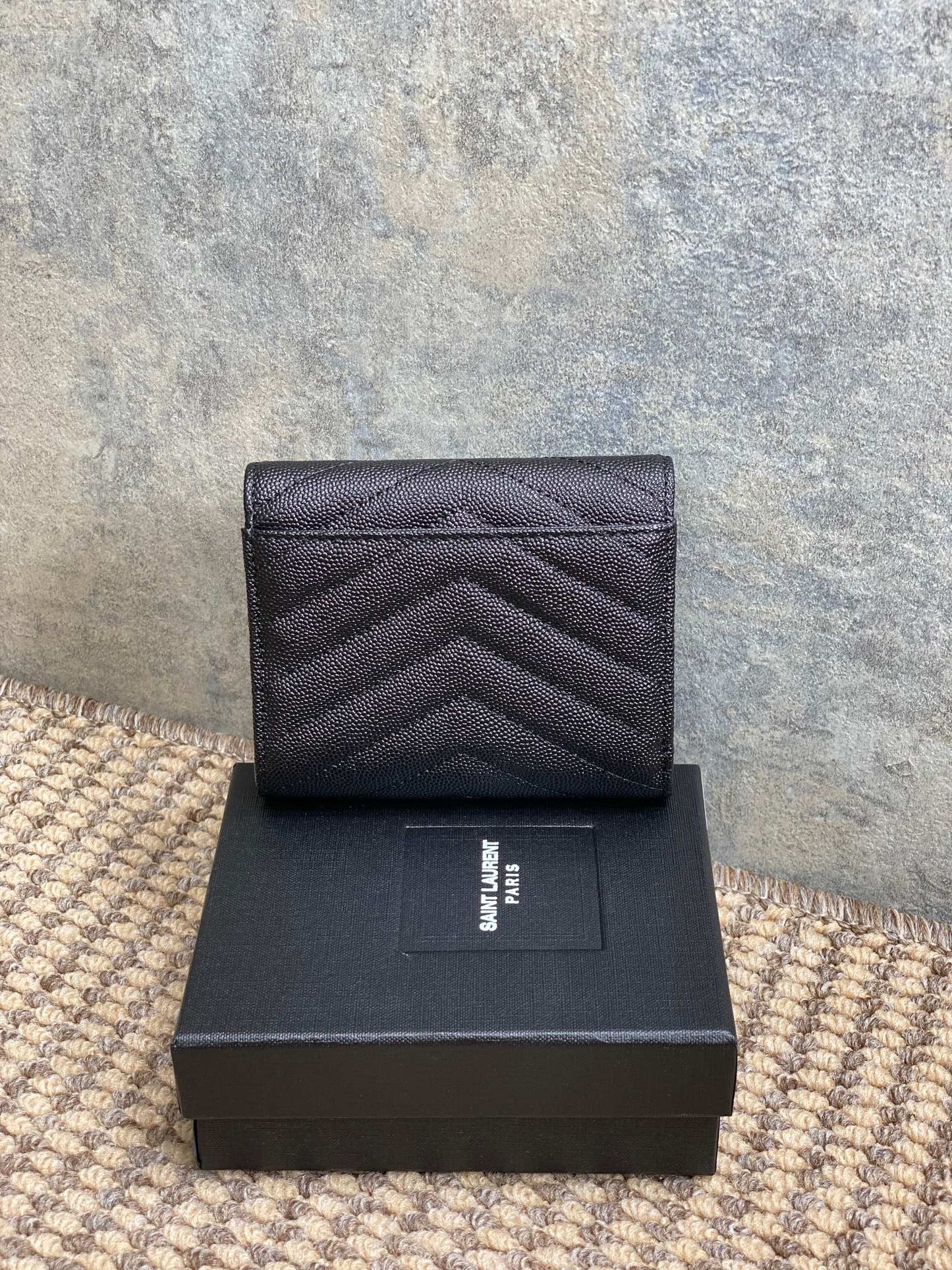 YSL Compact Flap Cassendre Wallet 10cm Black Leather GHW mysite