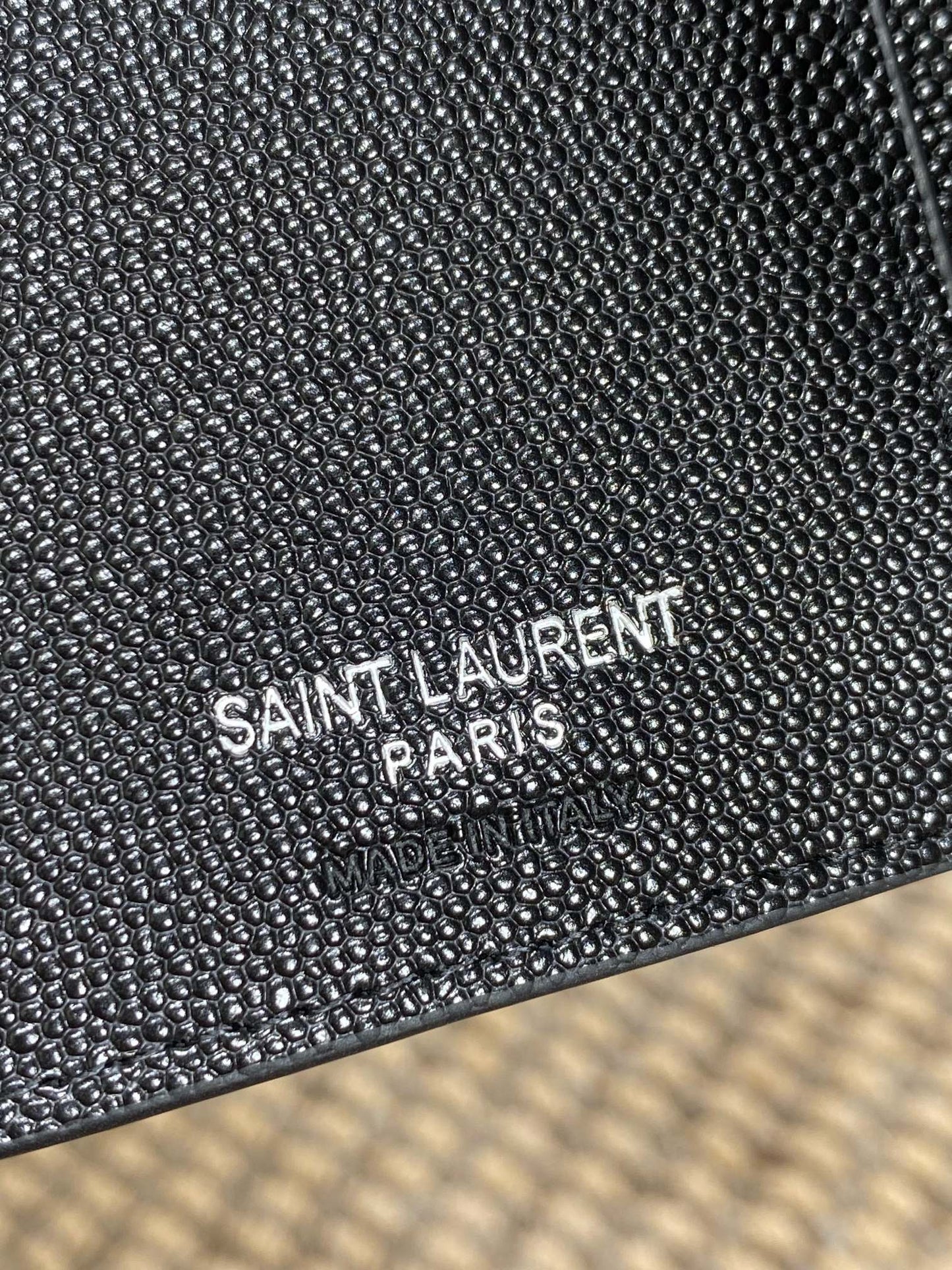 YSL Compact Flap Cassendre Wallet 10cm Black Leather Sliver HW mysite