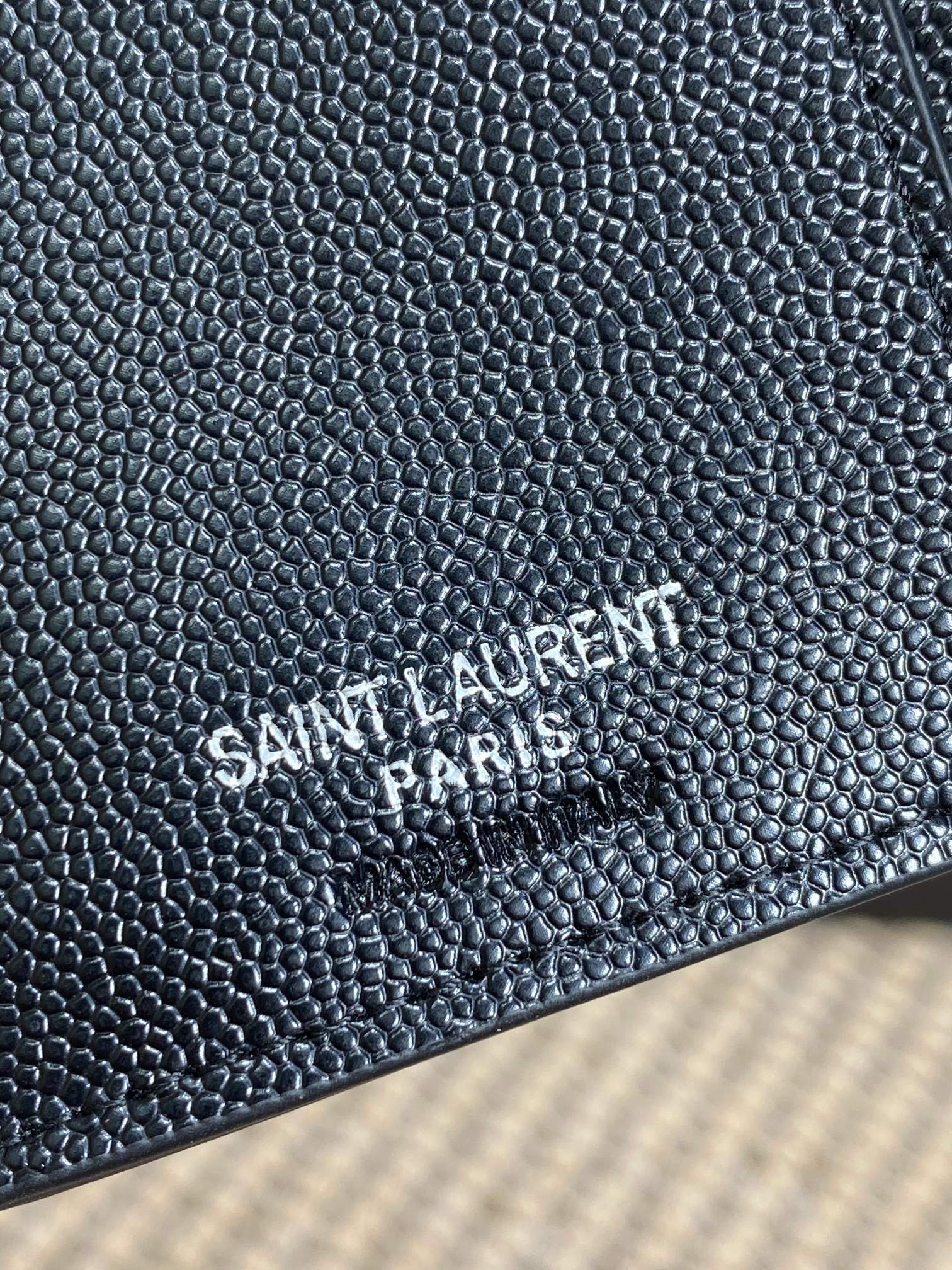 YSL Compact Flap Cassendre Wallet 10cm Full Black Leather mysite