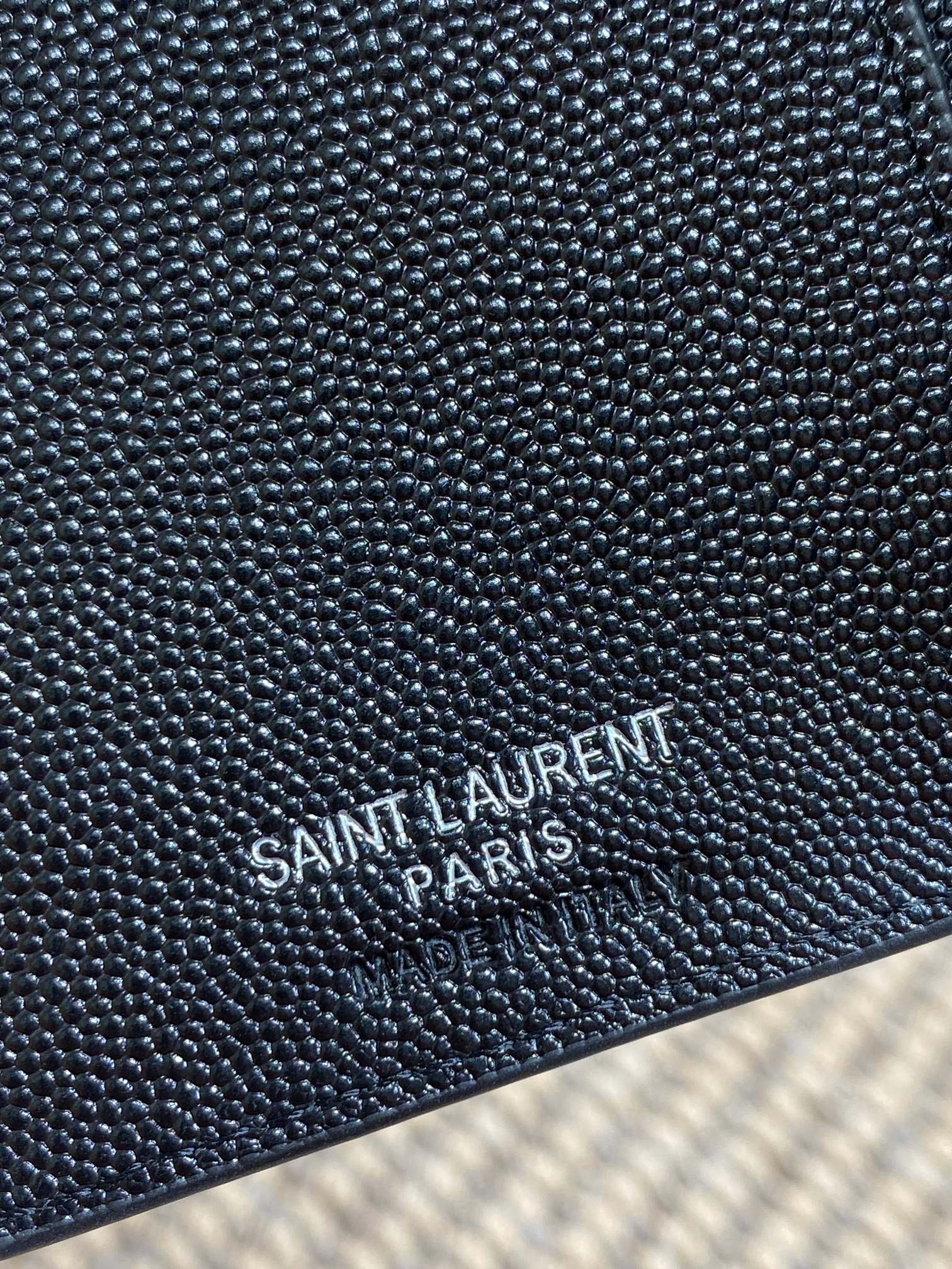 YSL Monogram Wallet Wallet 13cm Black Caviar Cowhide Sliver HW mysite