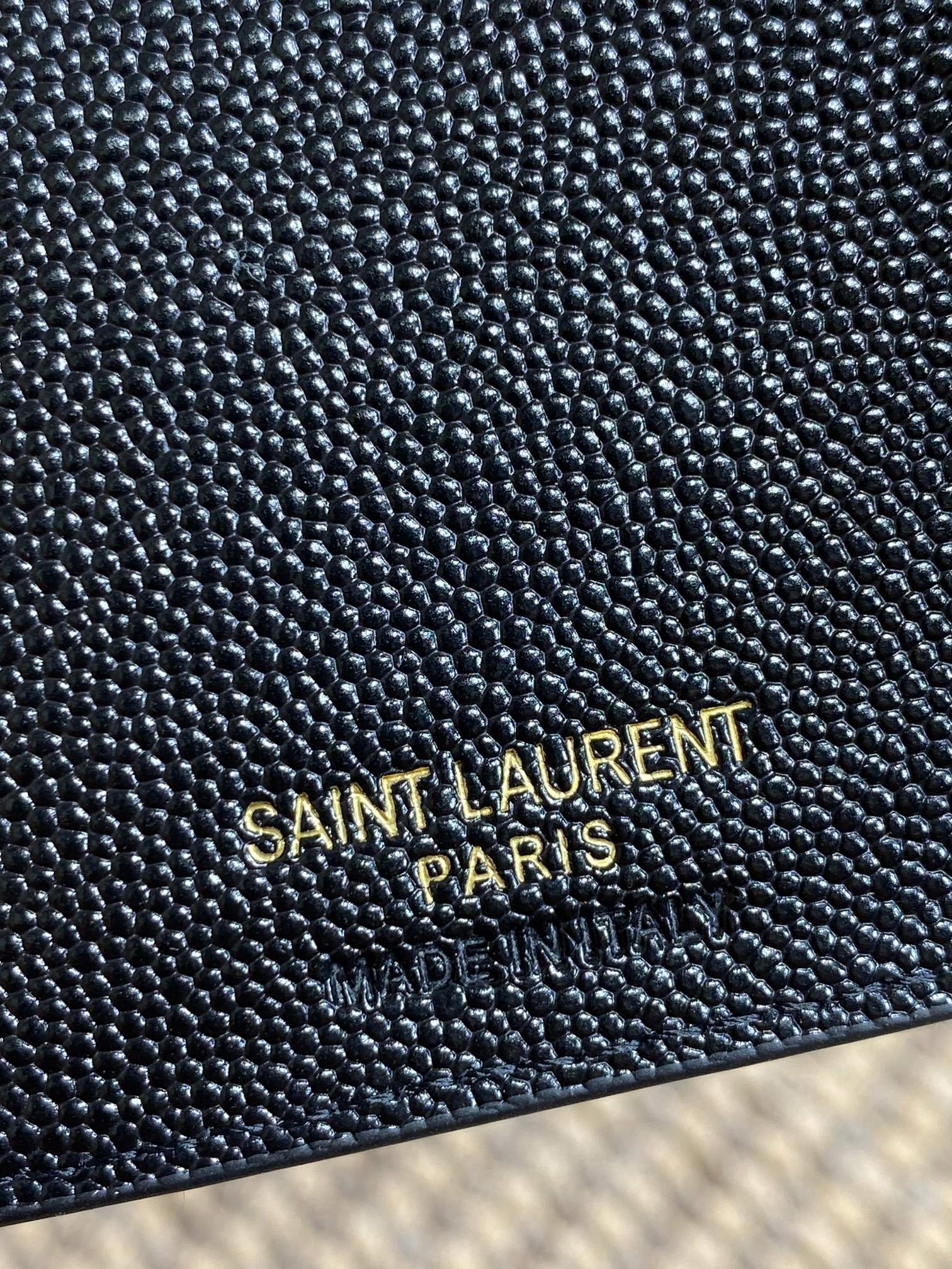 YSL Monogram Wallet Wallet 13cm Black Caviar Cowhide GHW mysite