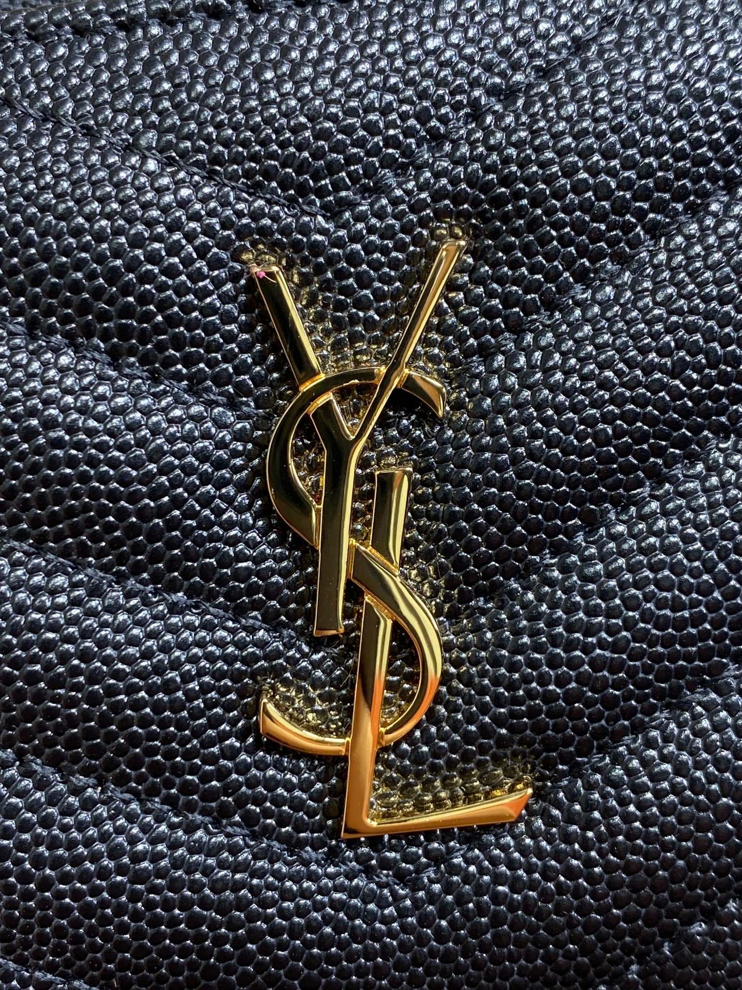 YSL Monogram Wallet Wallet 13cm Black Caviar Cowhide GHW mysite