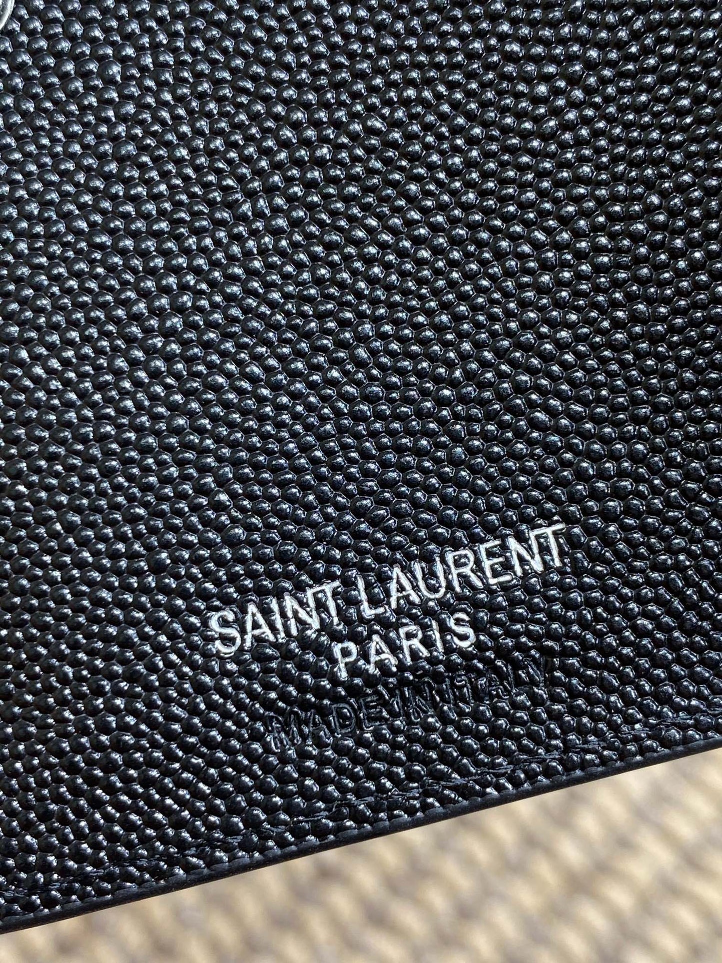 YSL Monogram Wallet Wallet 13cm Full Black Caviar Cowhide mysite