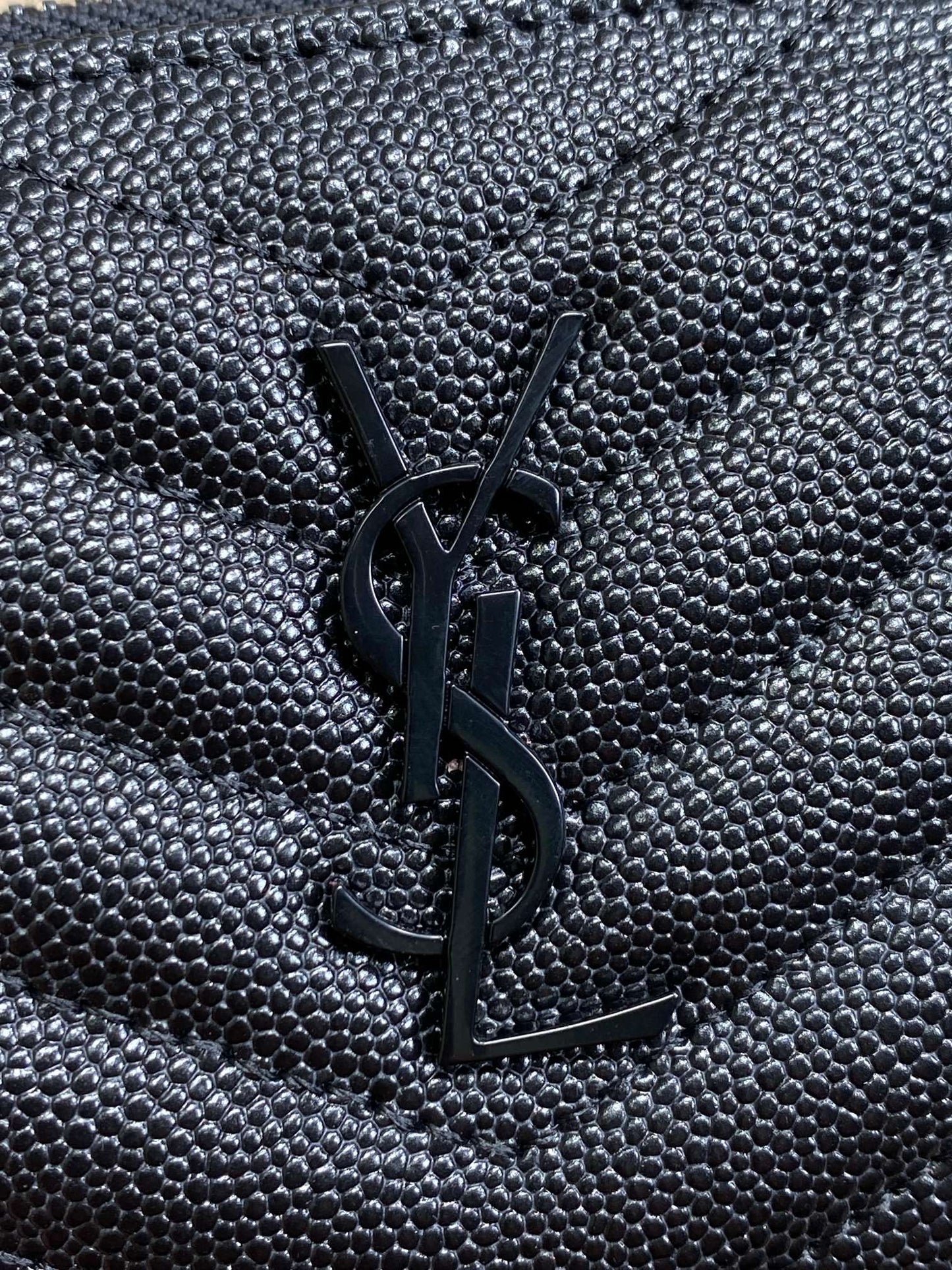 YSL Monogram Wallet Wallet 13cm Full Black Caviar Cowhide mysite