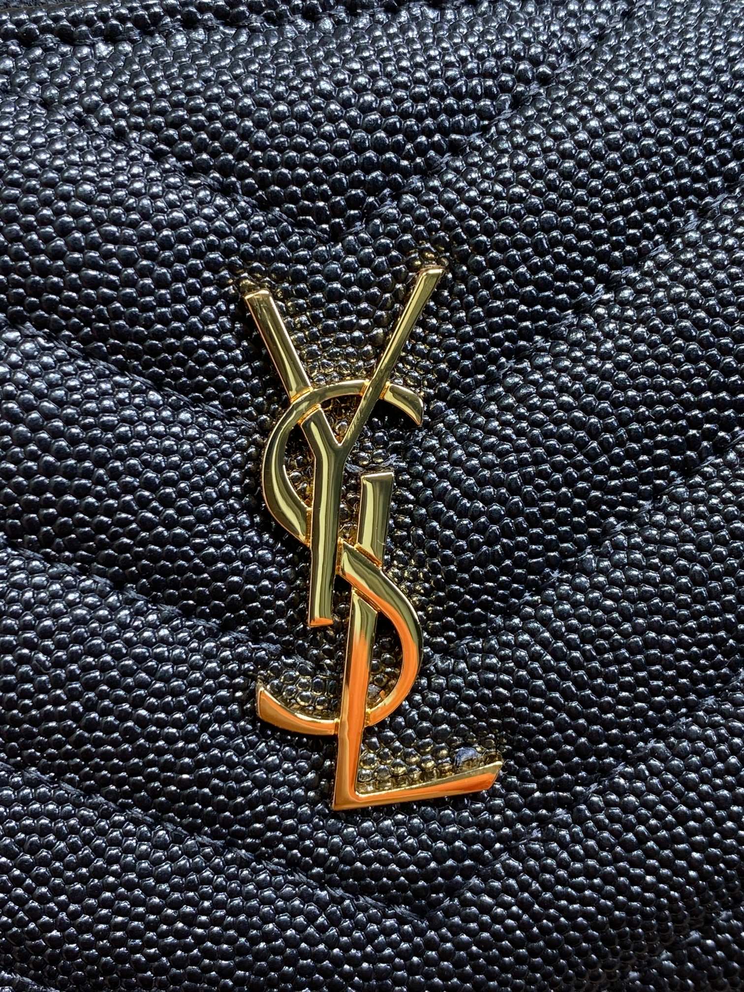 YSL Cassandre Matelassé Bi-Fold Wallet Black Caviar Cowhide GHW mysite