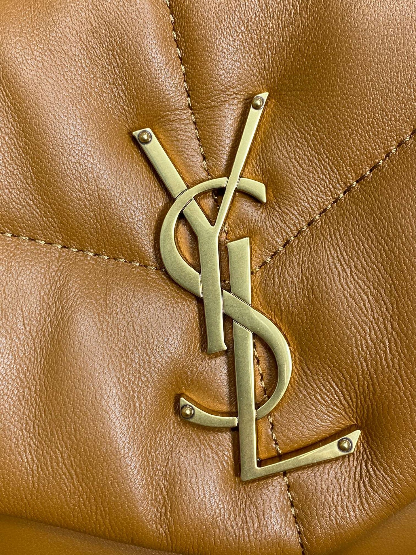 PUFFER SMALL 29 IN BRONZE BROWN LAMBSKIN GOLD HARDWARE mysite