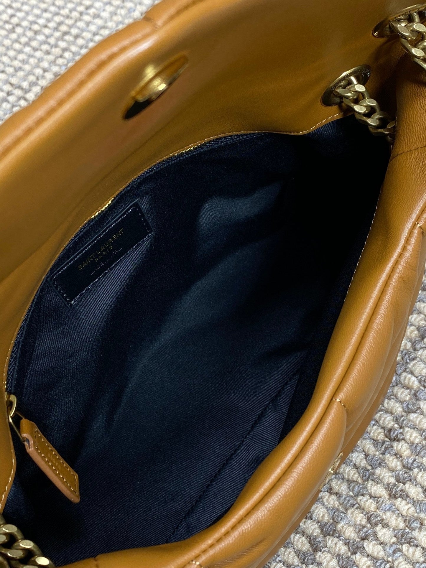 PUFFER SMALL 29 IN BRONZE BROWN LAMBSKIN GOLD HARDWARE mysite