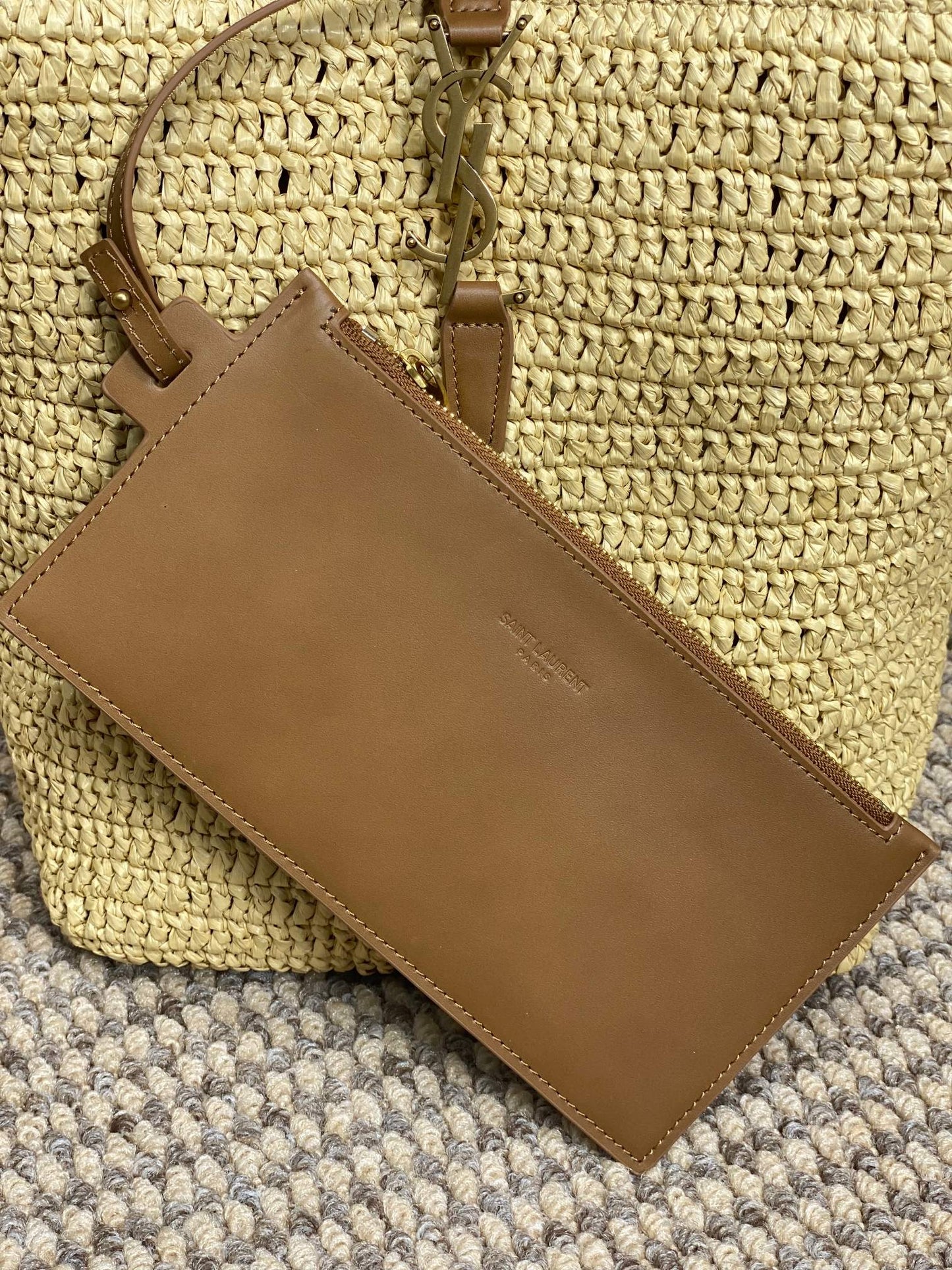 le 37 woven raffia 20cm brown calfskin mysite