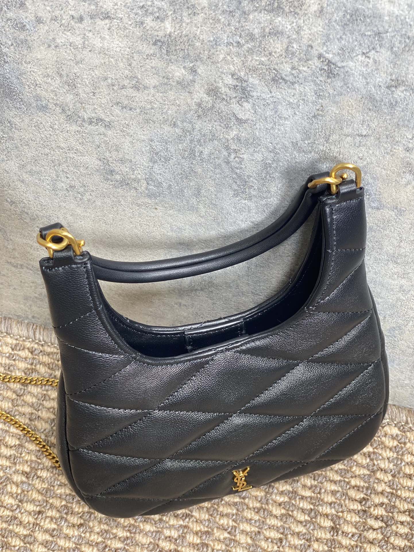 SADE HOBO 21 IN BLACK LAMBSKIN GOLD HARDWARE mysite