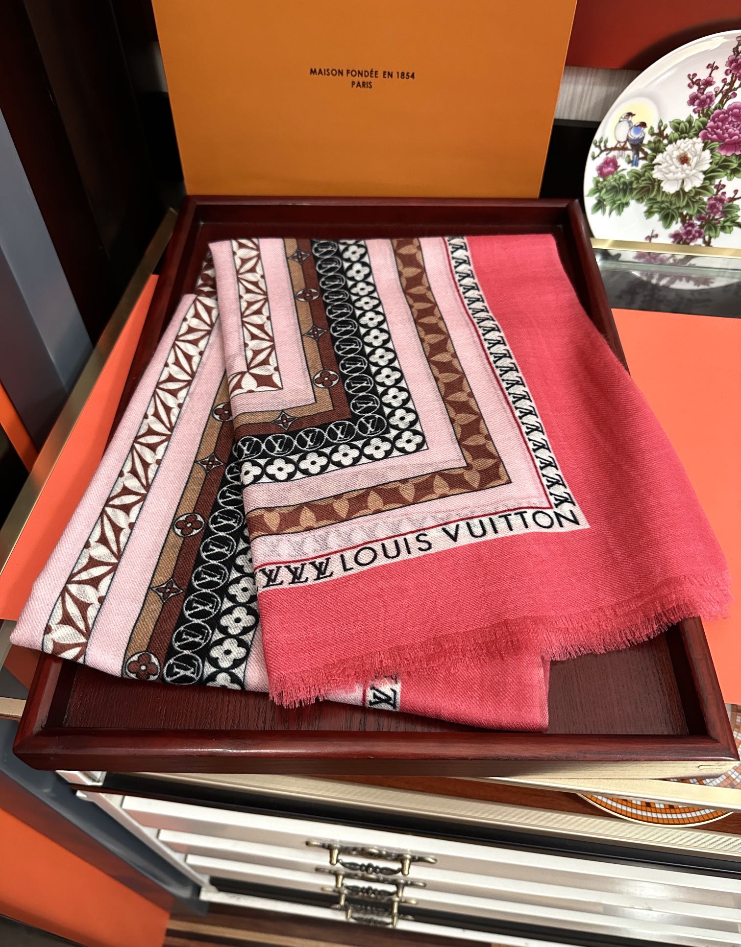 SCARF 200 CM IN COLORFUL CASHMERE 394890 mysite