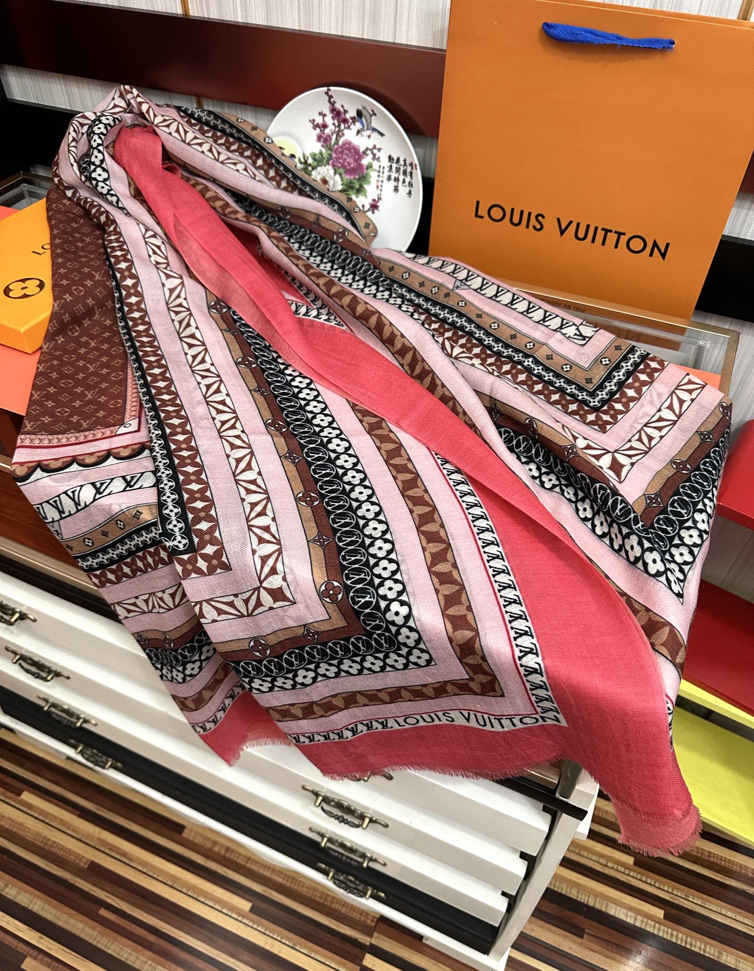 SCARF 200 CM IN COLORFUL CASHMERE 394890 mysite