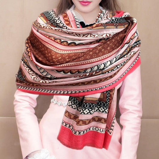 SCARF 200 CM IN COLORFUL CASHMERE 394890 mysite