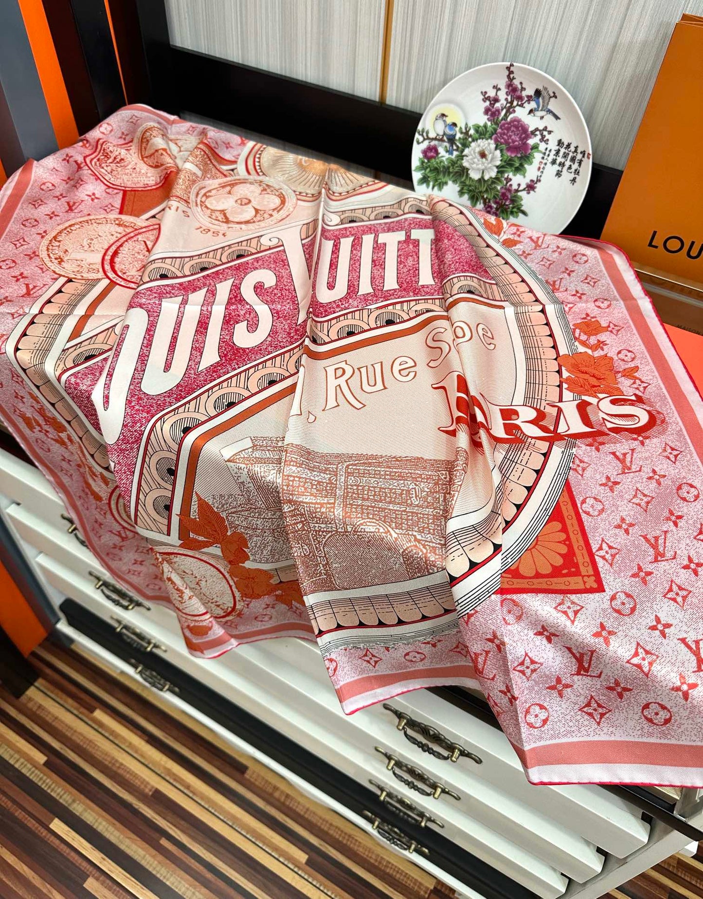 SQUARE SILK SCARF MALLES MERVEILLEUSES 90 CM PINK 399996 mysite