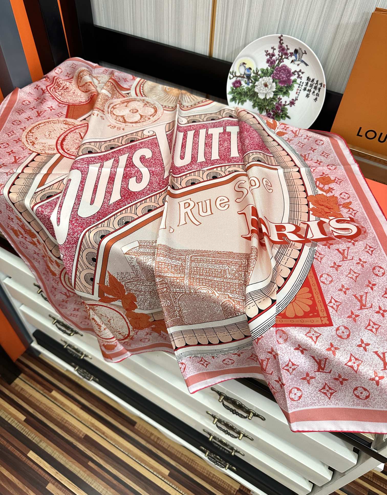 SQUARE SILK SCARF MALLES MERVEILLEUSES 90 CM PINK 399996 mysite