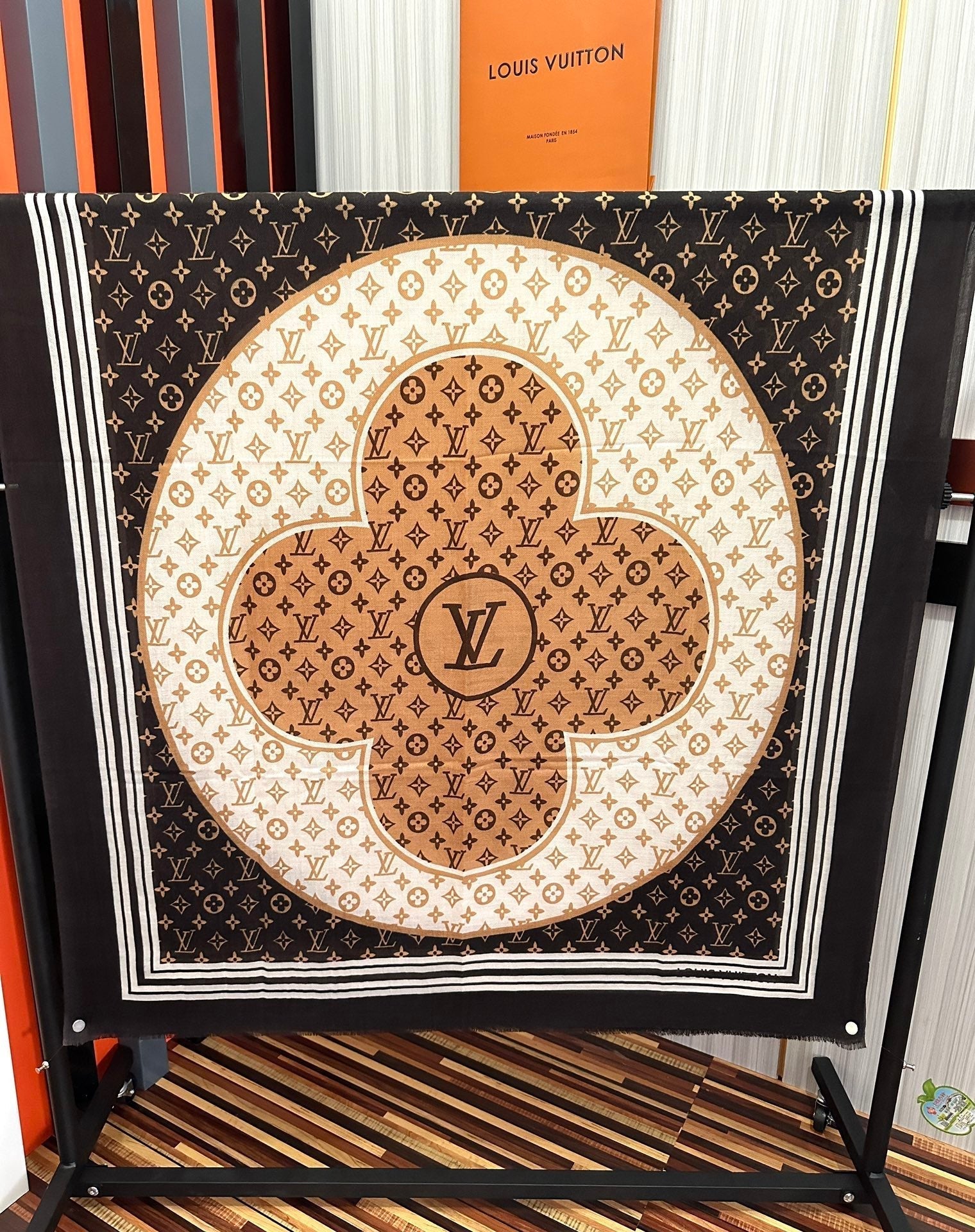 SCARF 200 CM IN BROWN CASHMERE 400031 mysite