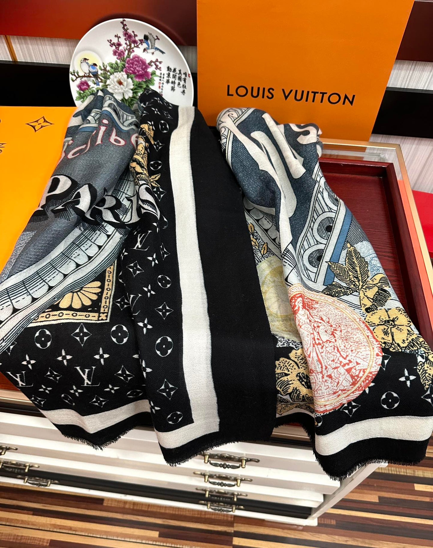 SCARF MALLES MERVEILLEUSES 200 CM IN COLORFUL CASHMERE 400066 mysite