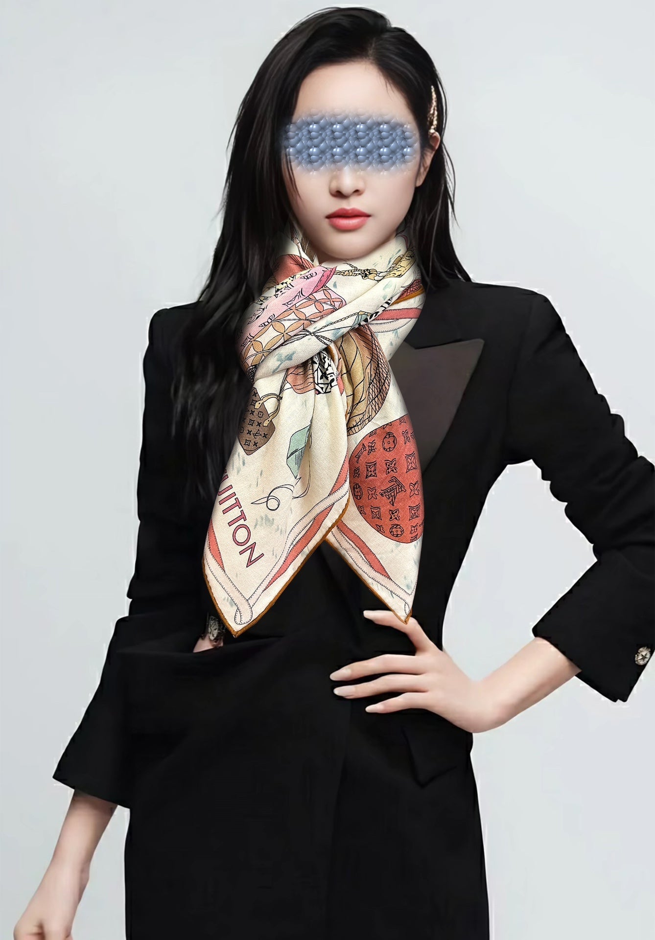 UP AND AWAY 140 CM SQUARE SILK SCARF COLORFUL 400074 mysite