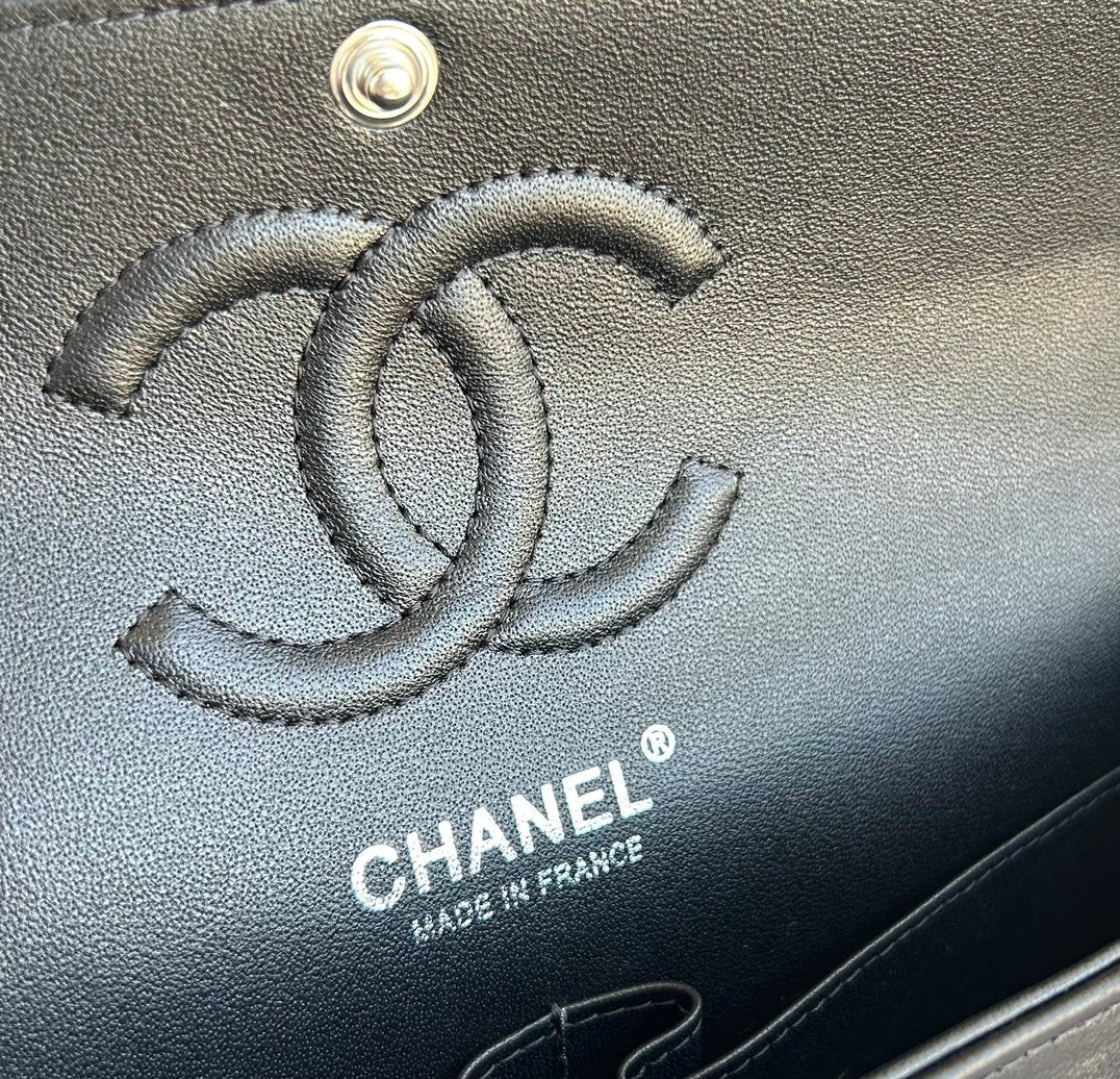 MEDIUM FLAP BAG 25 IN LIGHT GRAY TWEED SILVER HARDWARE mysite