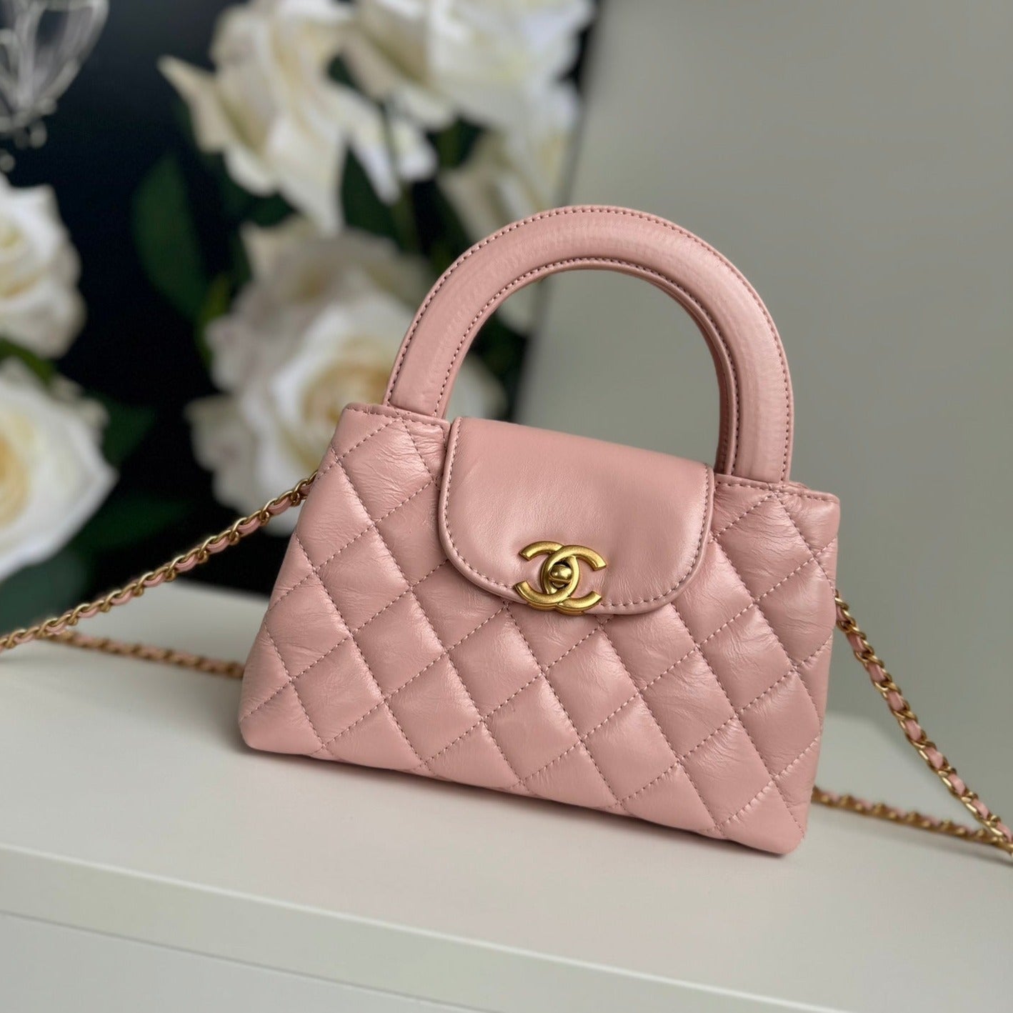 cc 24a nano 19cm kelly shopper bag pastel pink lambskin mysite