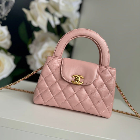 cc 24a nano 19cm kelly shopper bag pastel pink lambskin mysite