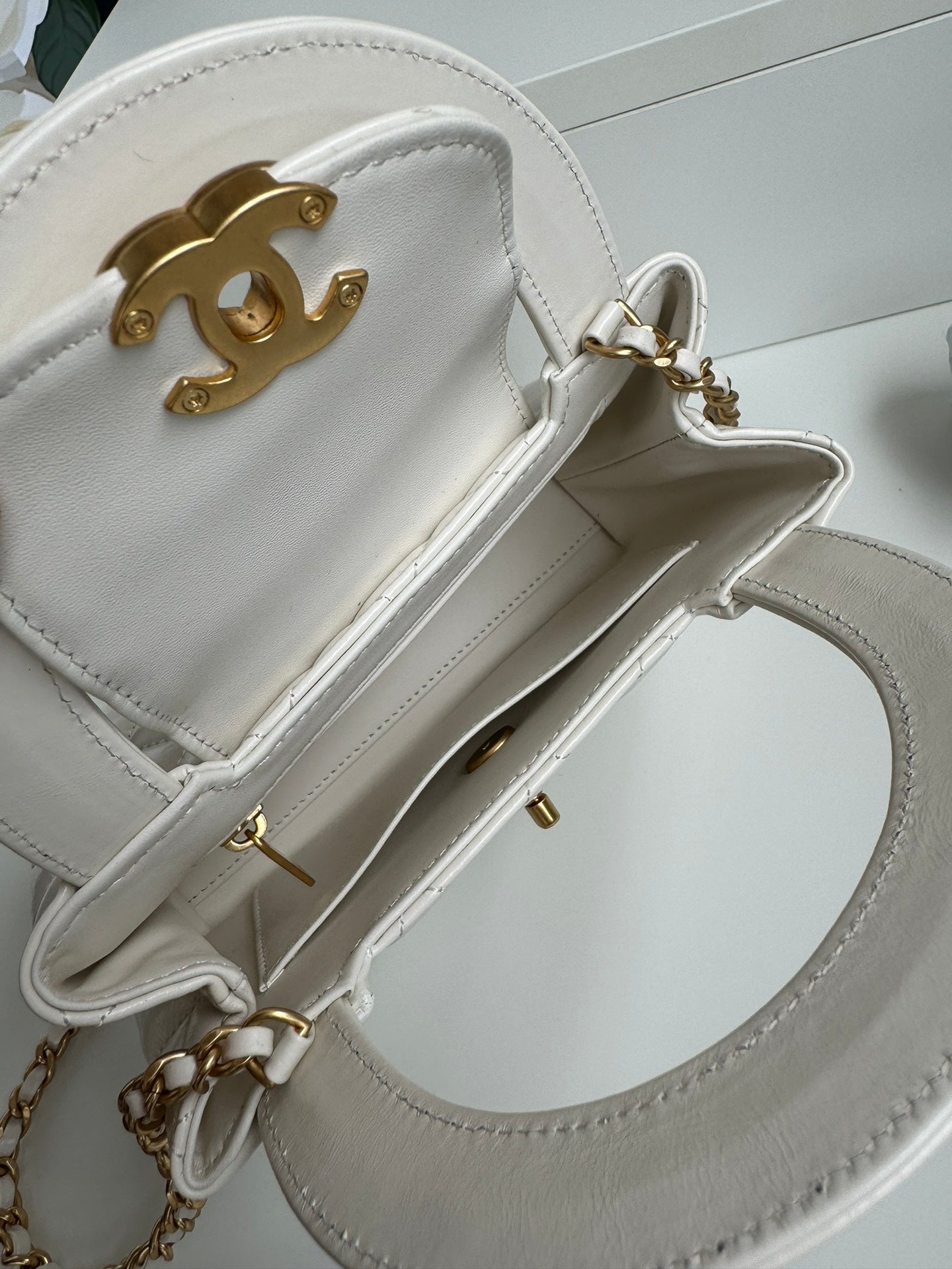 cc 24a nano 19cm kelly shopper bag pastel white lambskin mysite