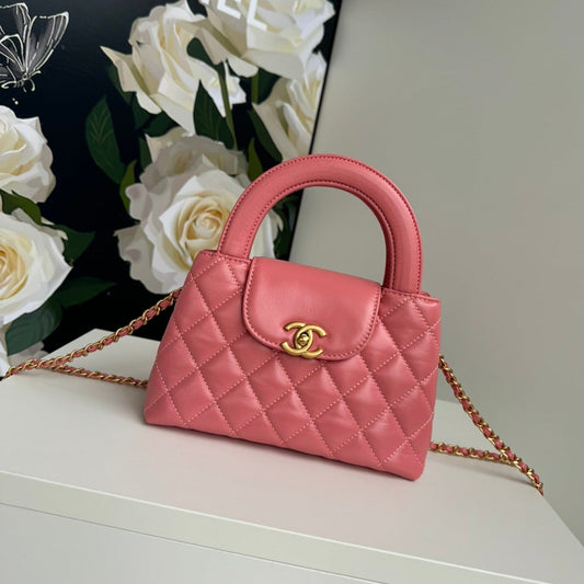 cc 24a nano 19cm kelly shopper bag hot pink lambskin mysite