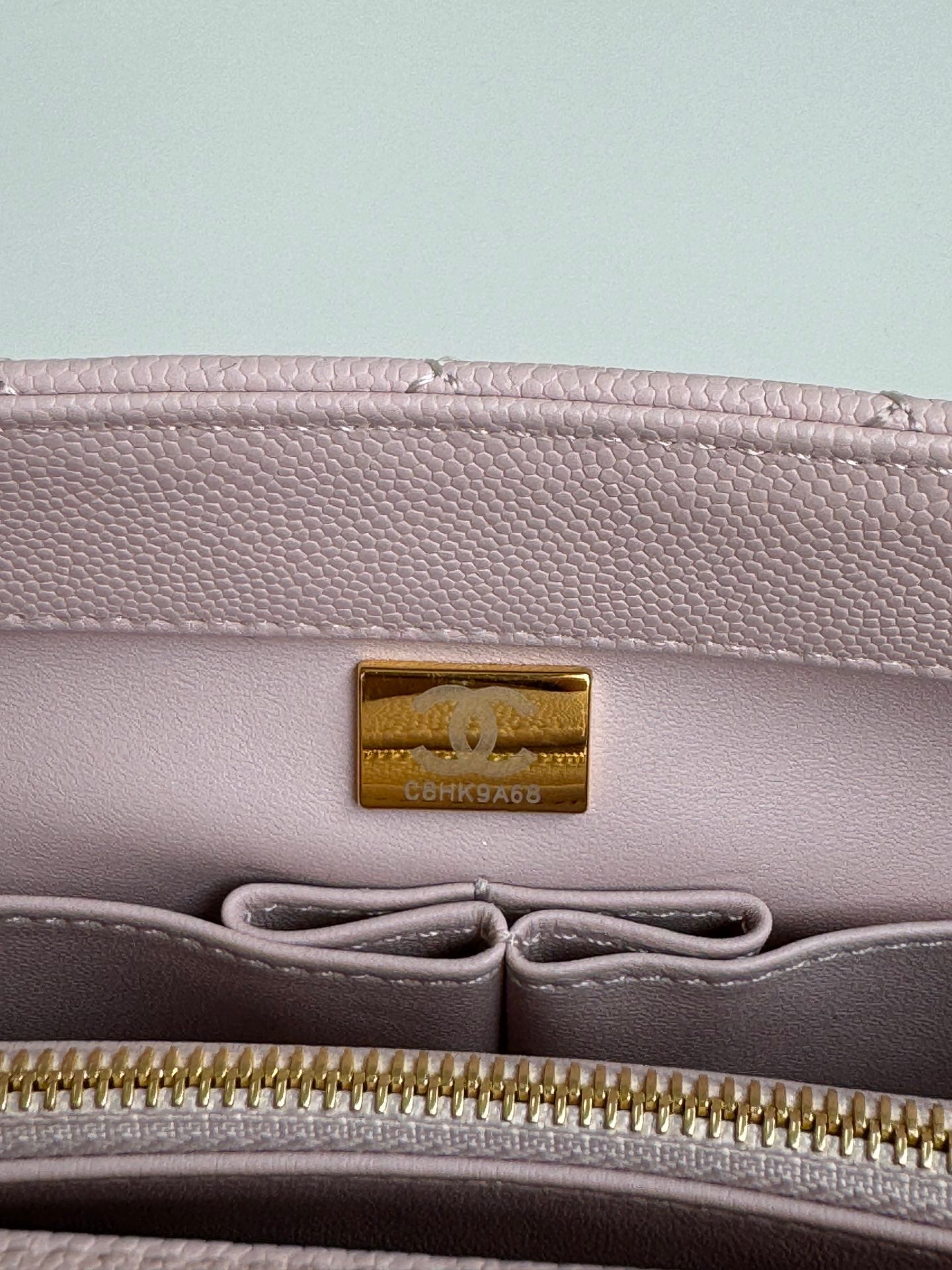 coco handle medium 29cm pastel pink quilted caviar leather gold hardware mysite