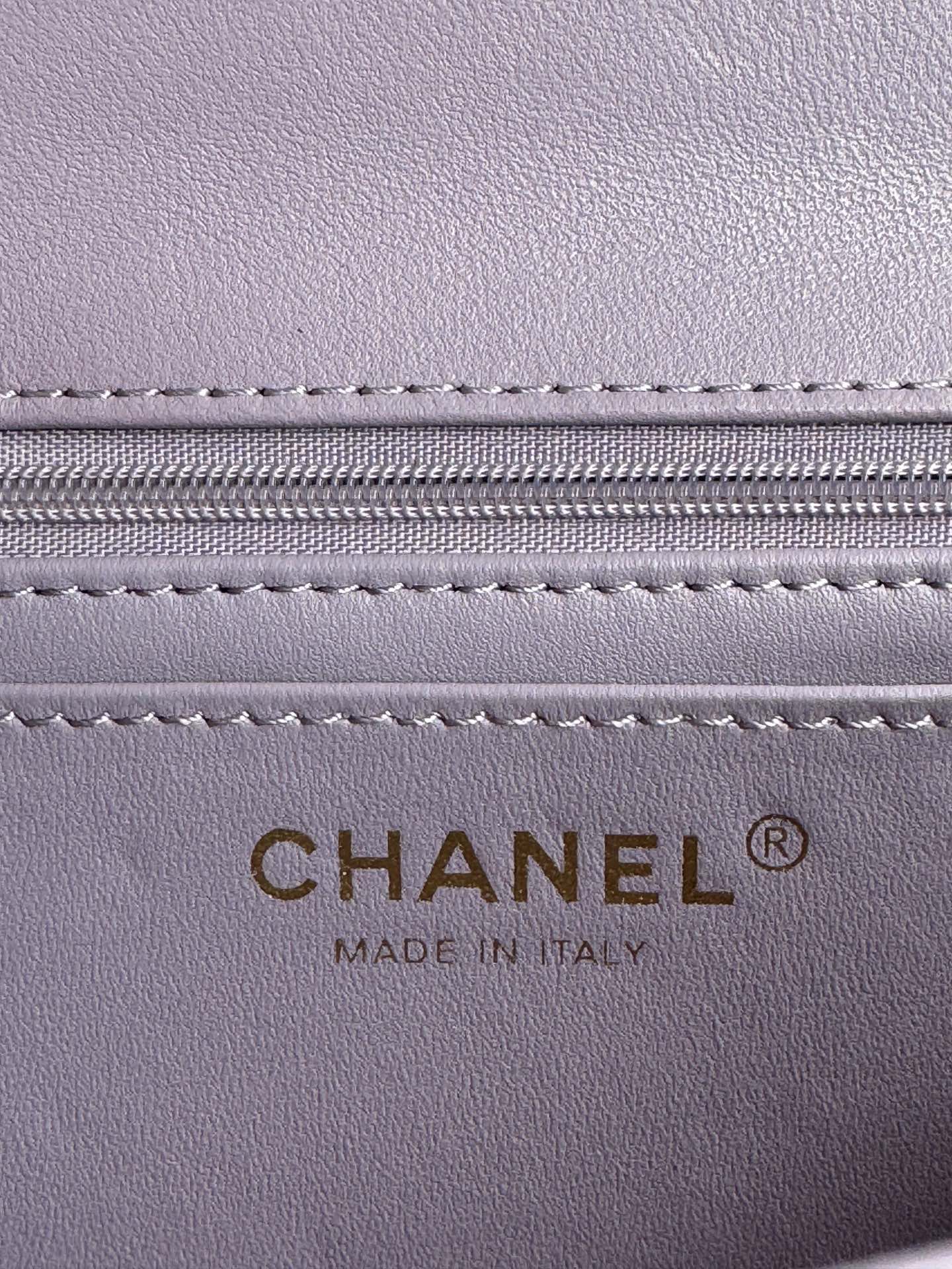 24c mini flap bag 20cm with top handle violet lambskin mysite