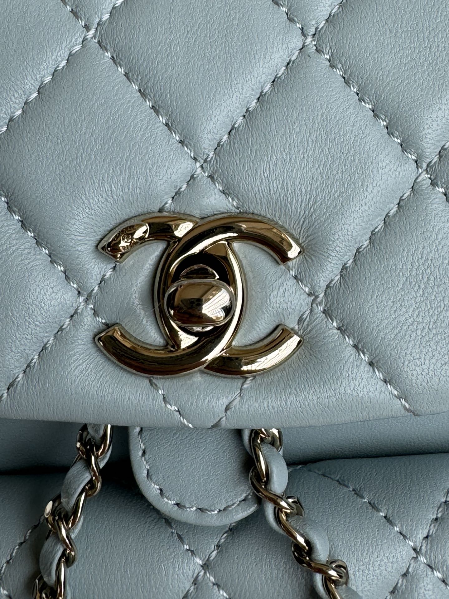 duma backpack 18cm turquoise blue lambskin light gold hardware mysite