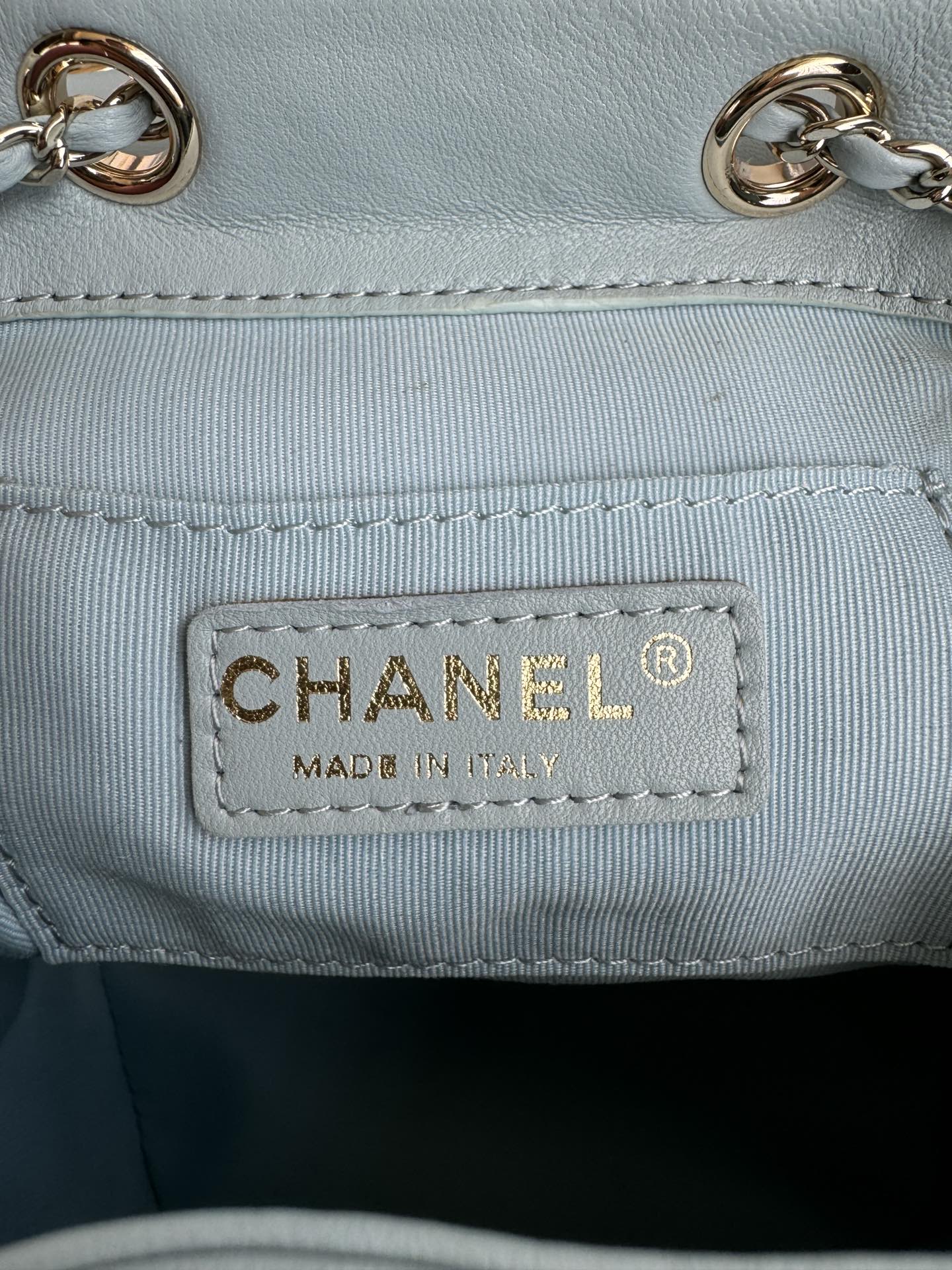 duma backpack 18cm turquoise blue lambskin light gold hardware mysite