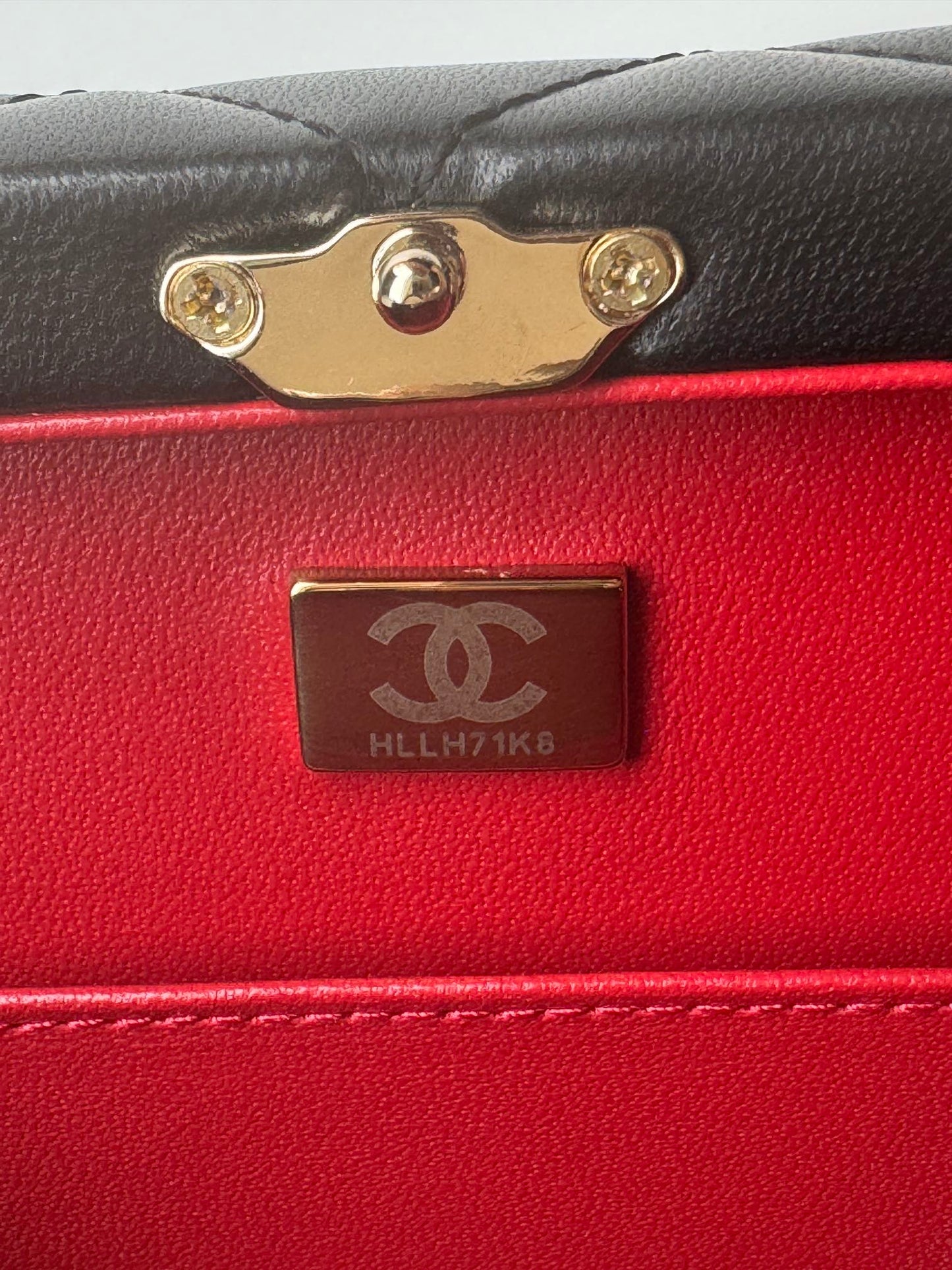 SMALL BOX BAG 18 IN BLACK LAMBSKIN GOLD HARDWARE mysite