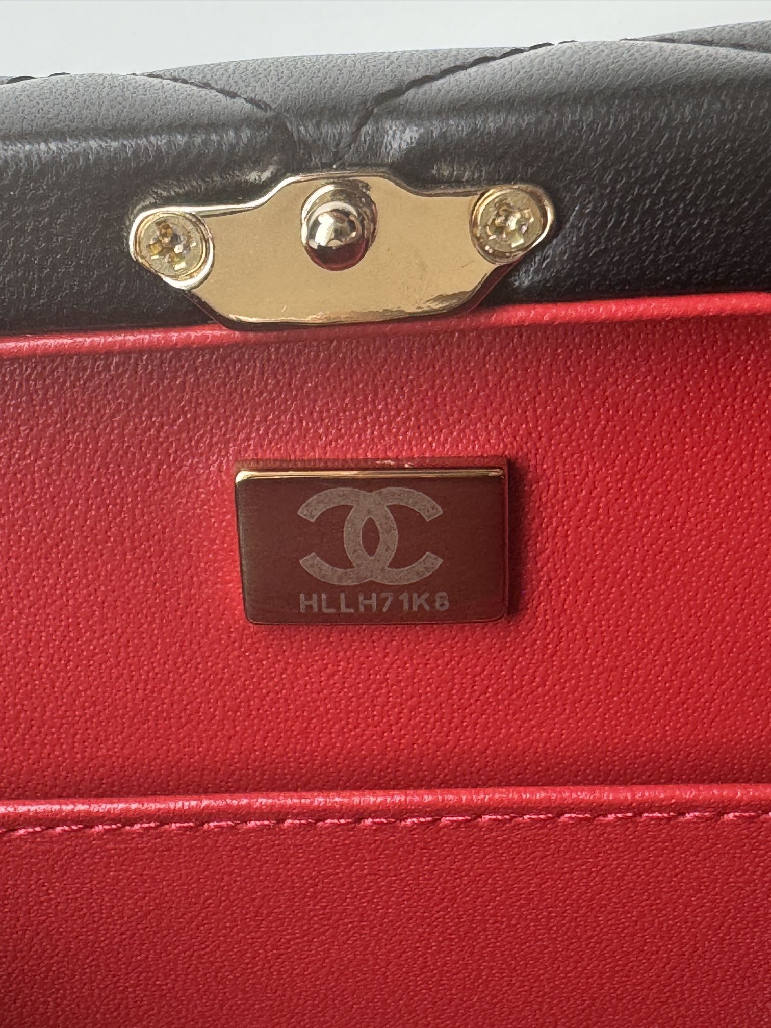 SMALL BOX BAG 18 IN BLACK LAMBSKIN GOLD HARDWARE mysite