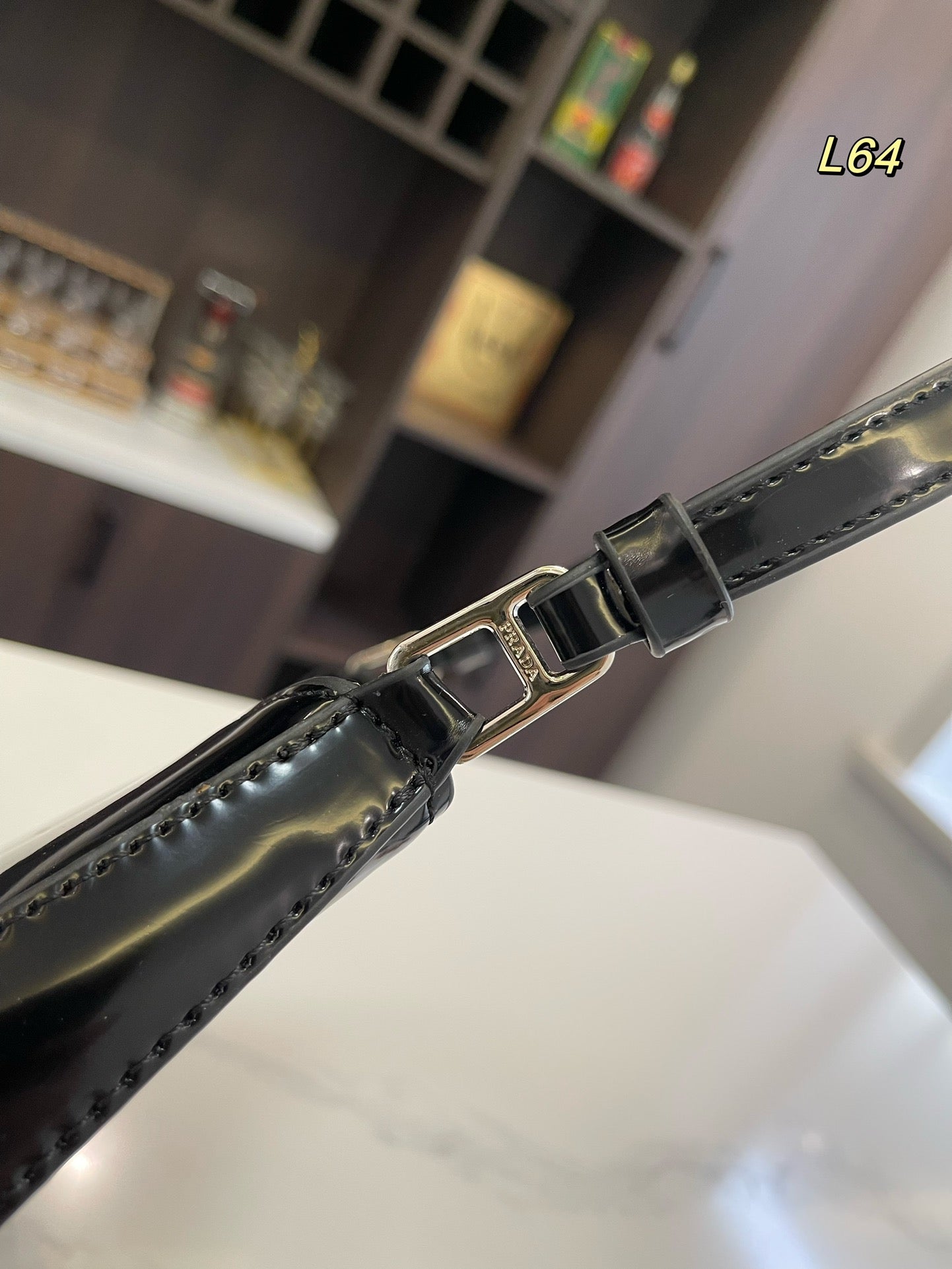 PRA 30 CLEO SHOULDER BAG IN BLACK BRUSHED LEATHER mysite