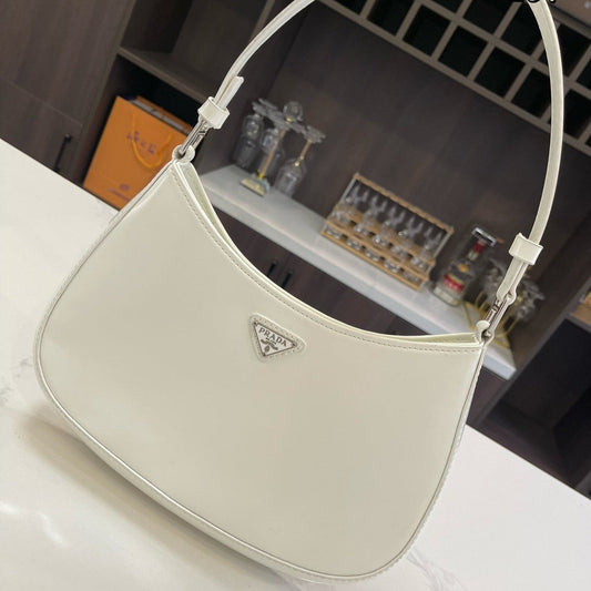 PRA 30 CLEO SHOULDER BAG IN WHITE BRUSHED LEATHER mysite