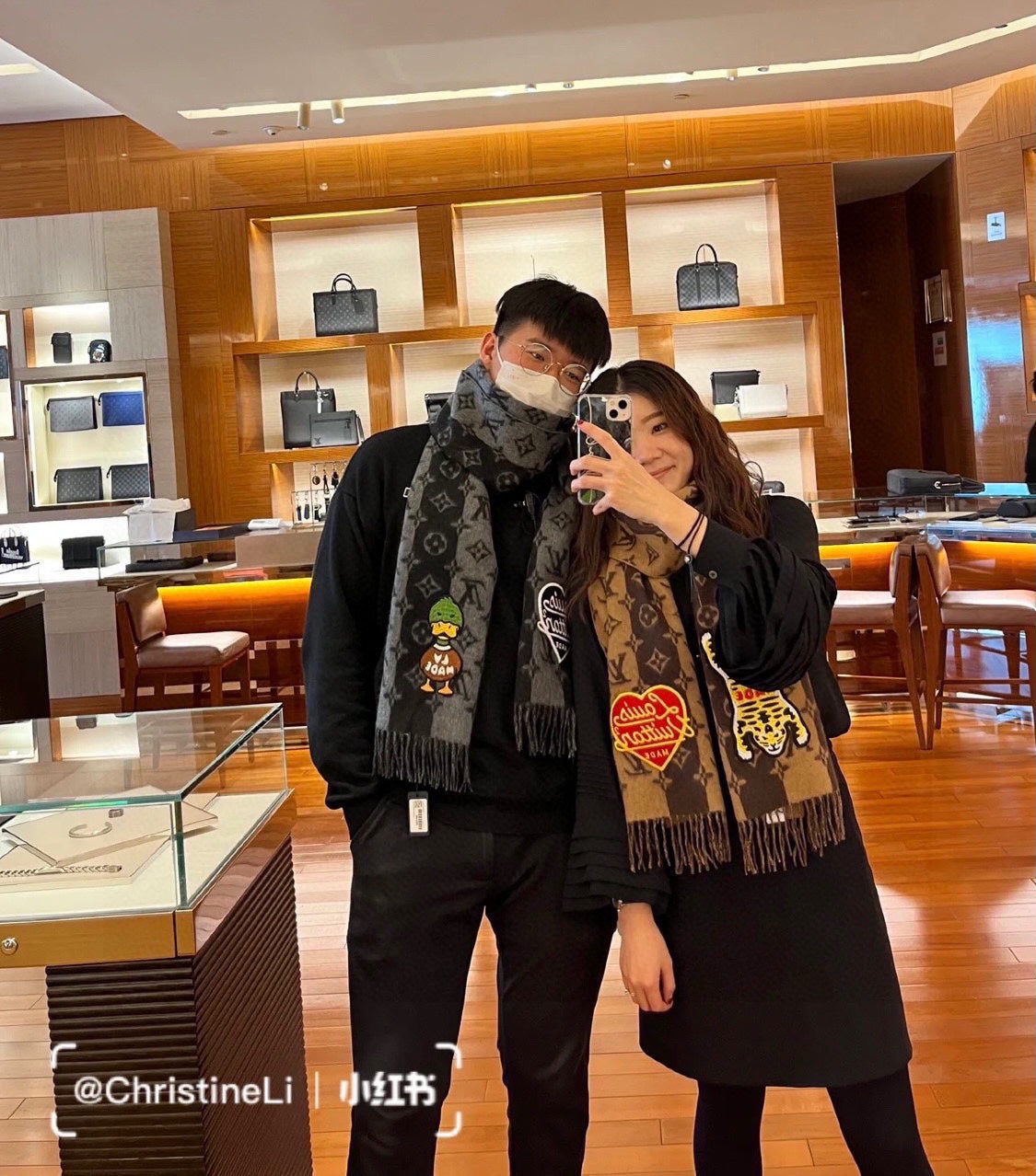 TIGER PATTERN SCARF 205 CM IN BLACK CASHMERE  390875 mysite