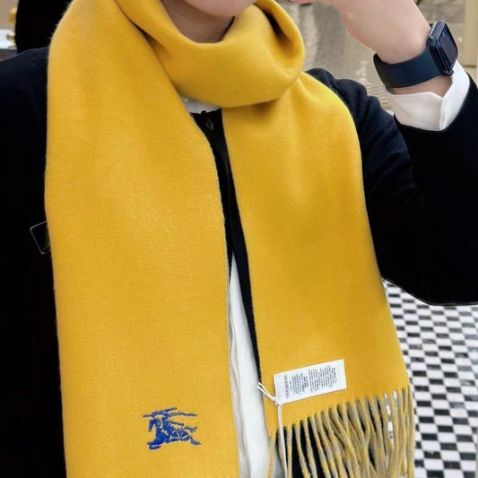 REVERSIBLE SCARF 180 CM IN YELLOW CASHMERE 407415 mysite