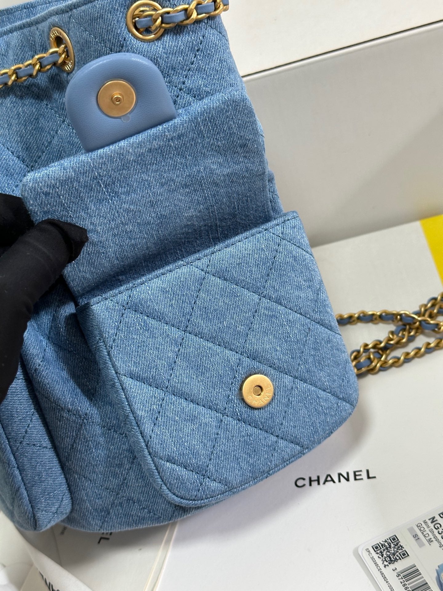 CC 25C Backpack 24.3cm Demin Blue Washed denim Gold Hardware 243645 mysite