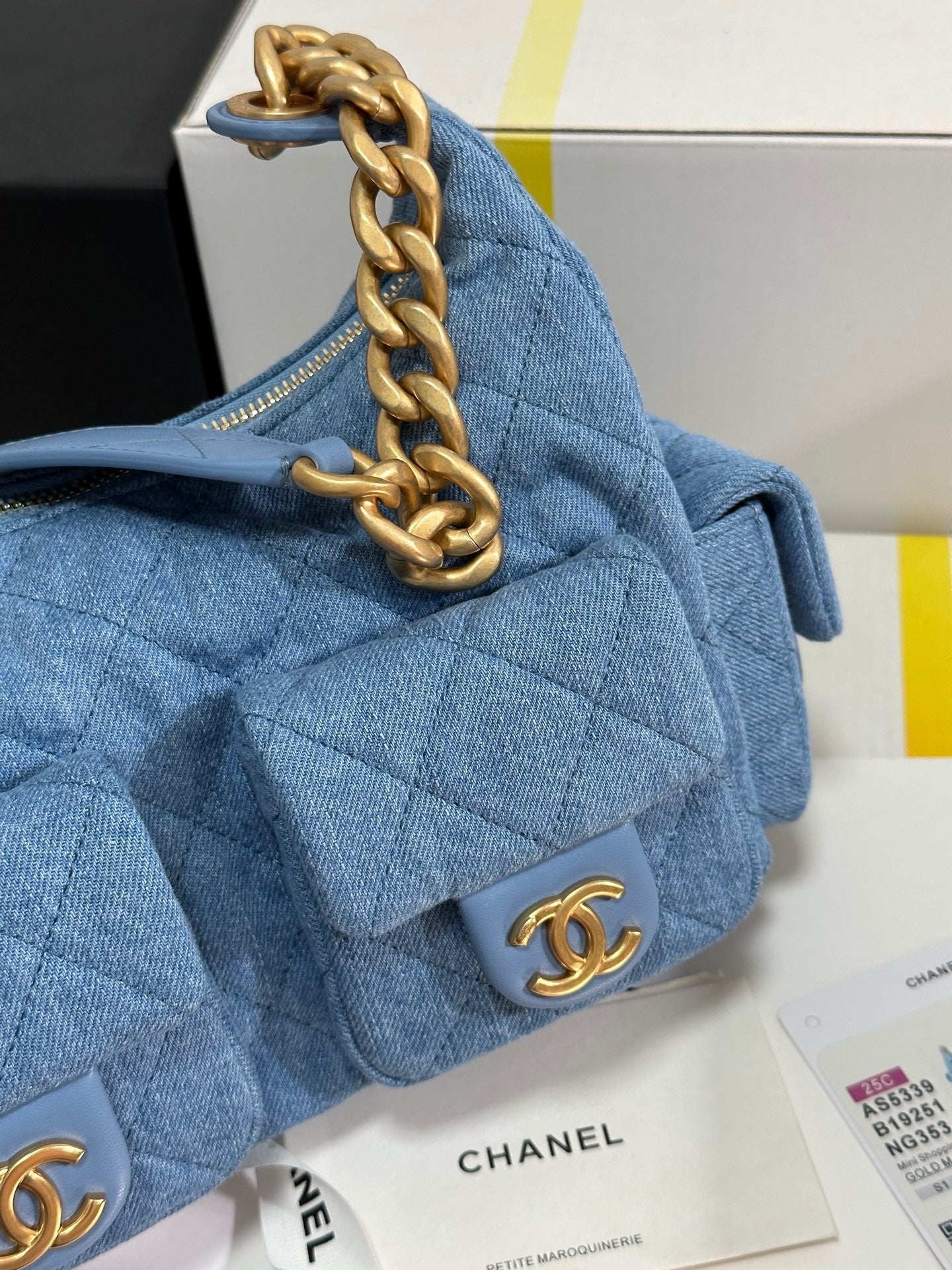 CC 25C Hobo 31cm Baby Blue Demin Gold Hardware 243565 mysite