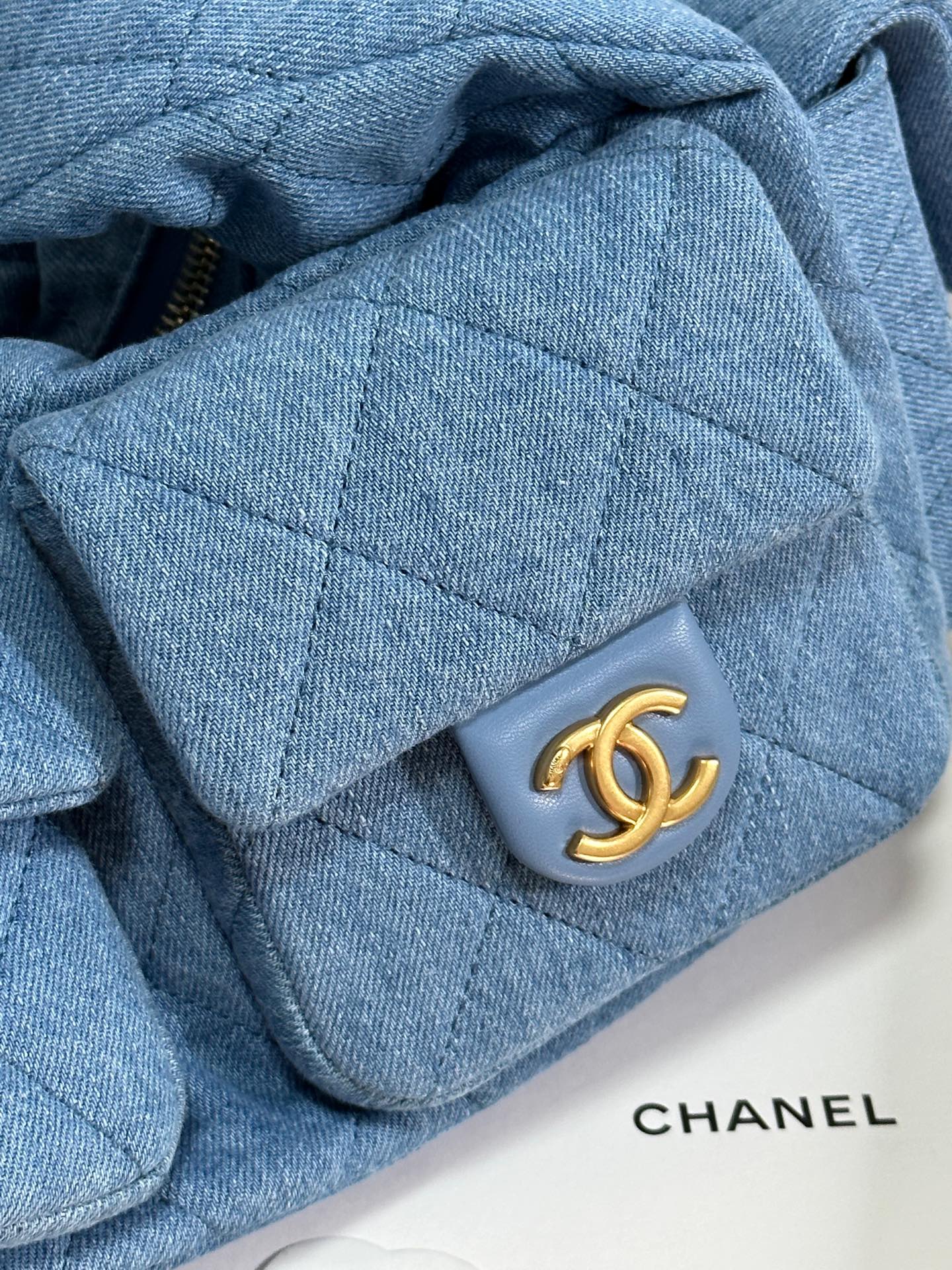 CC 25C Hobo 35cm Baby Blue Demin Gold Hardware 243567 mysite