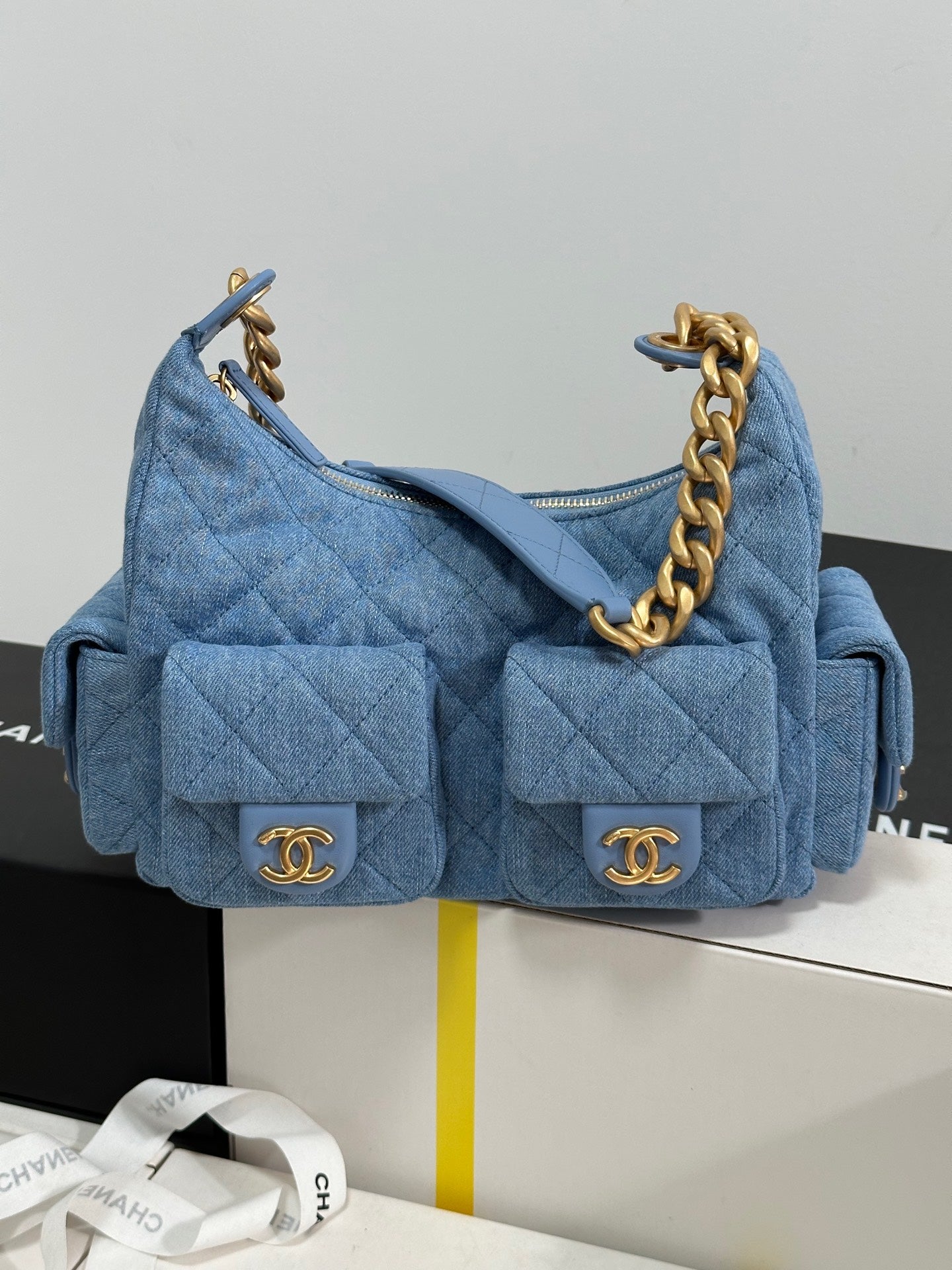 CC 25C Hobo 35cm Baby Blue Demin Gold Hardware 243567 mysite