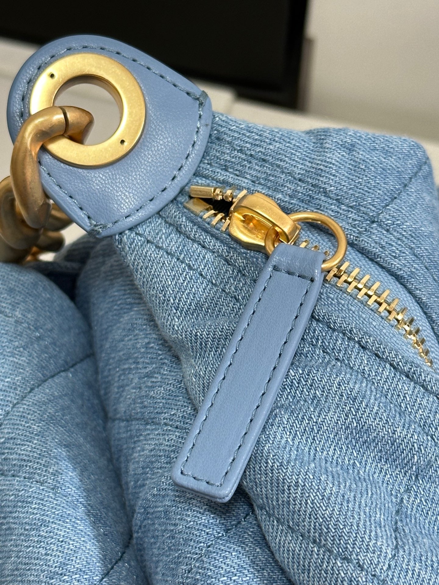 CC 25C Hobo 35cm Baby Blue Demin Gold Hardware 243567 mysite