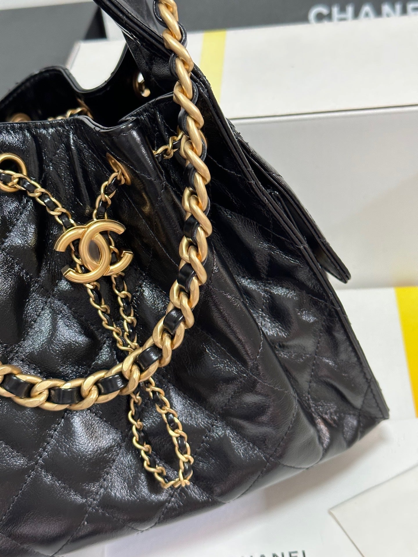 CC 25C Hobo Bag 30cm Black Lambskin mysite