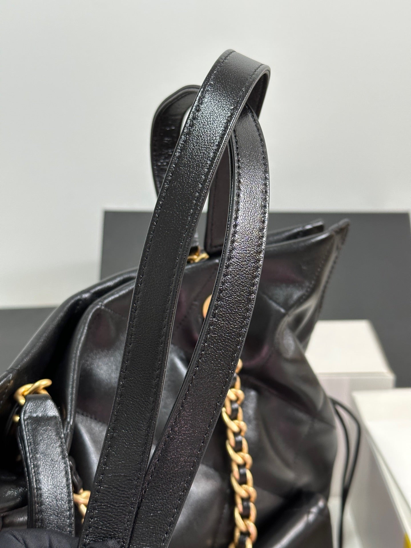 CC 25C Drawstring Backpack Black Lambskin Gold Hardware 243655 mysite