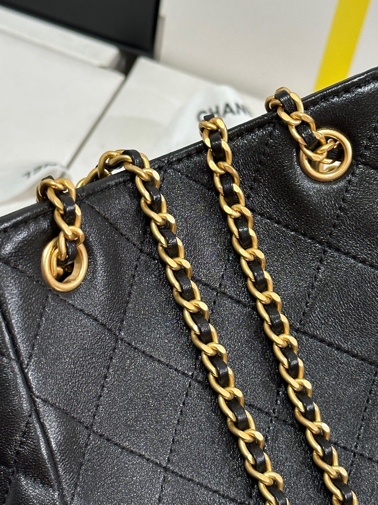 CC 25C Backpack 24.3cm Black Genuine Lambskin Gold Hardware243672 mysite