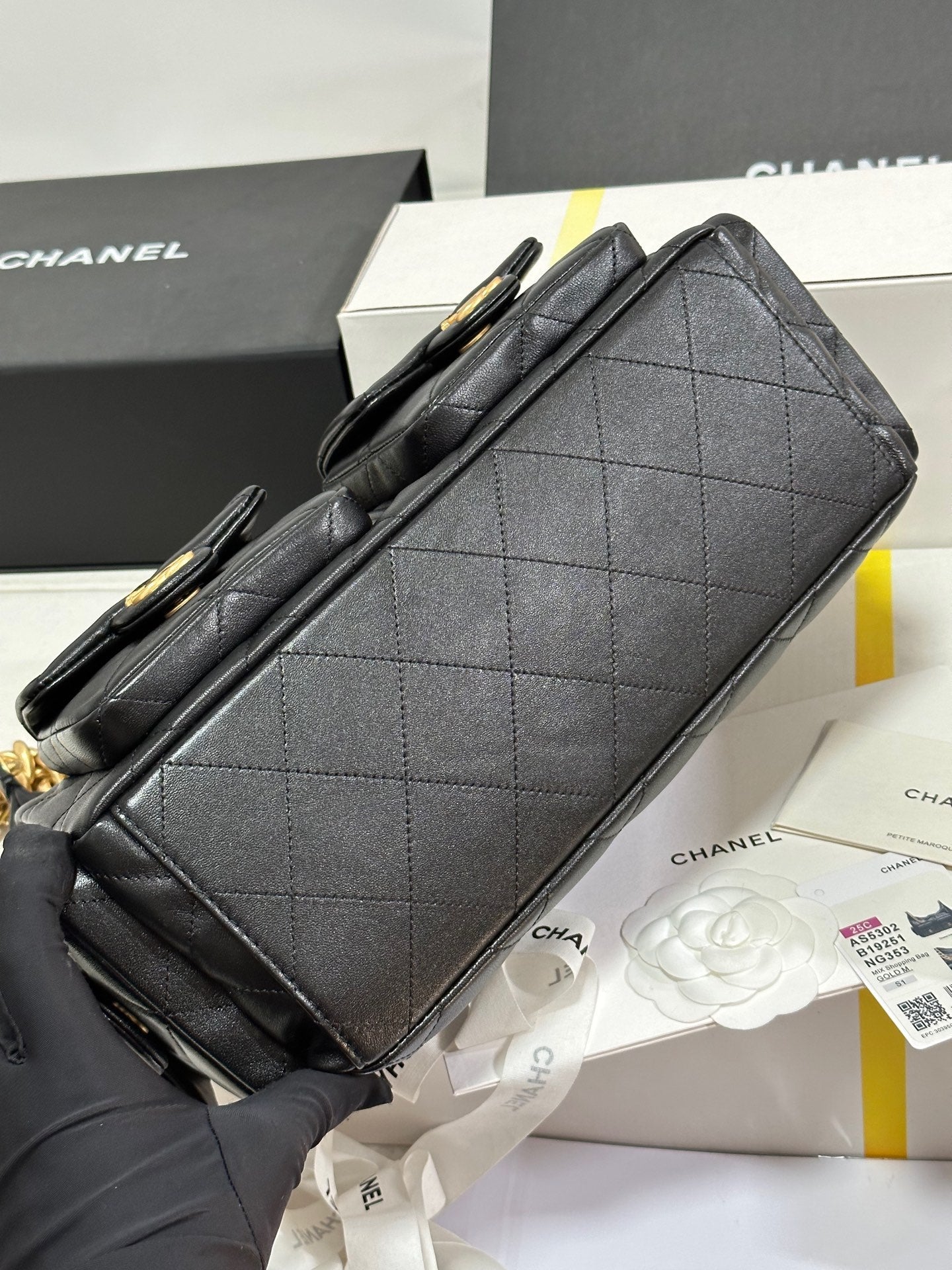 CC 25C Hobo 35cm Black Lambskin Gold Hardware 243536 mysite