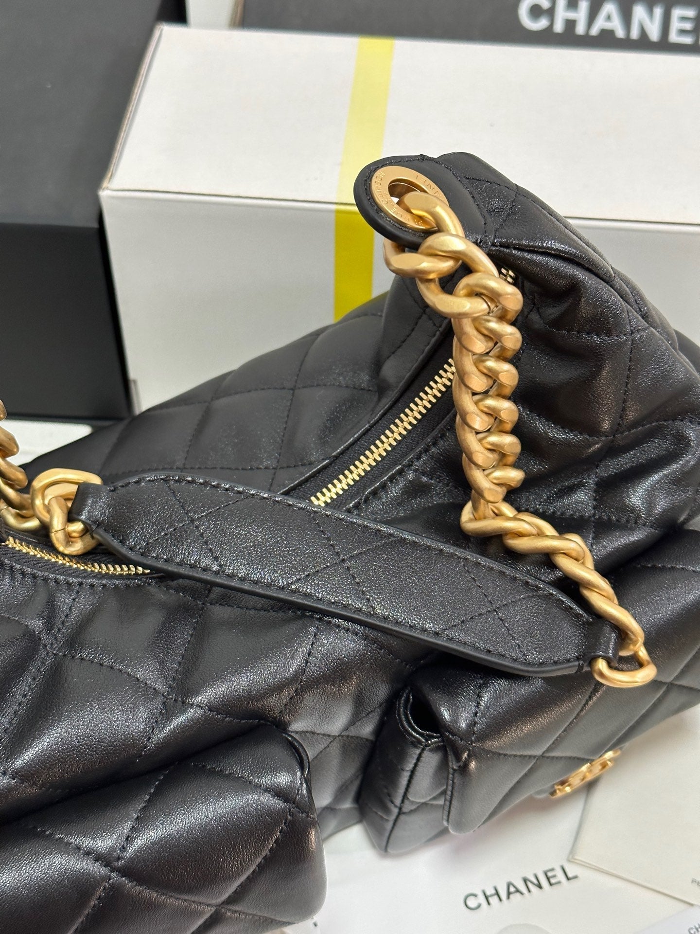 CC 25C Hobo 35cm Black Lambskin Gold Hardware 243536 mysite