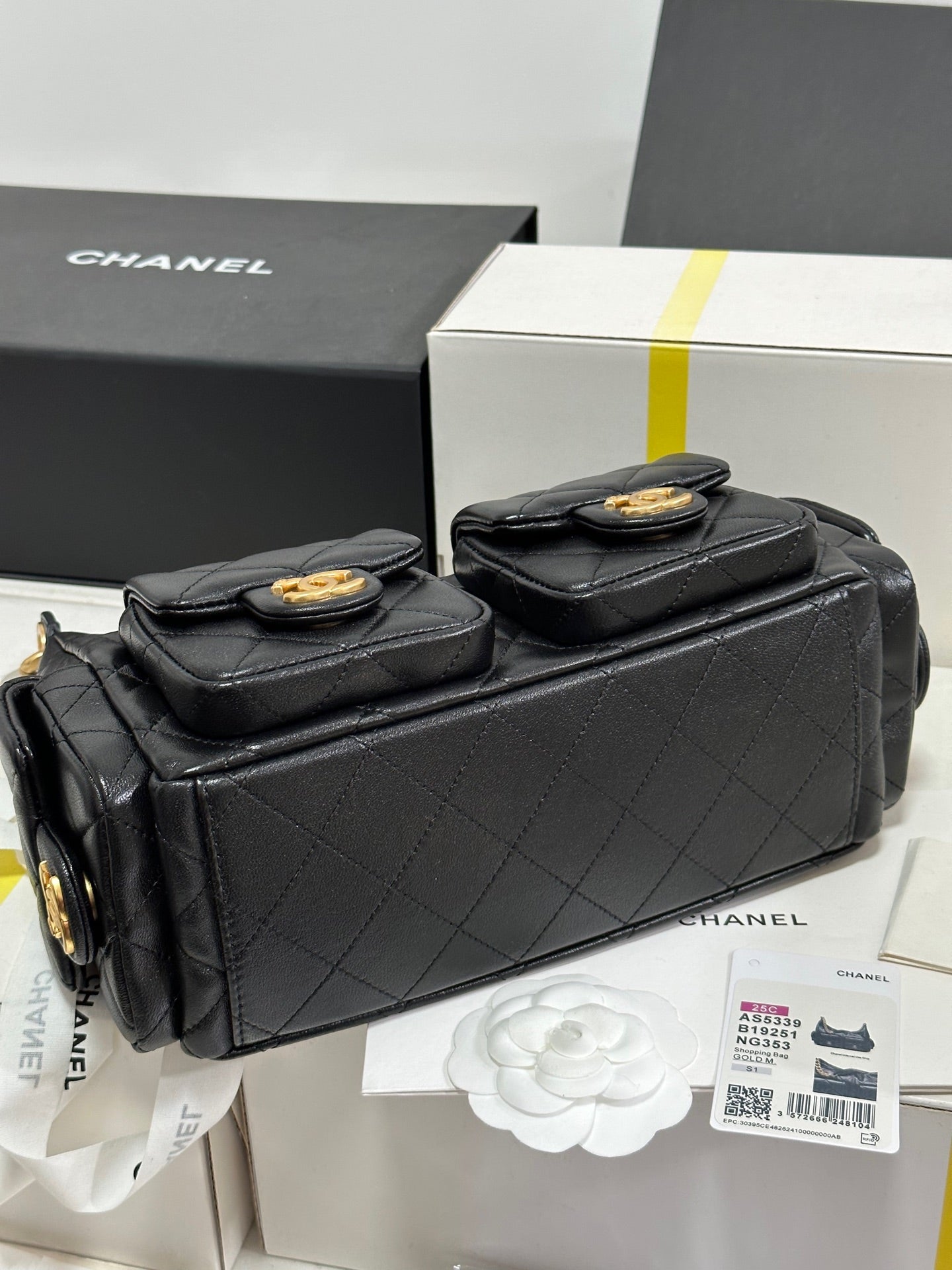 CC 25C Hobo 31cm Black Lambskin Gold Hardware 243540 mysite